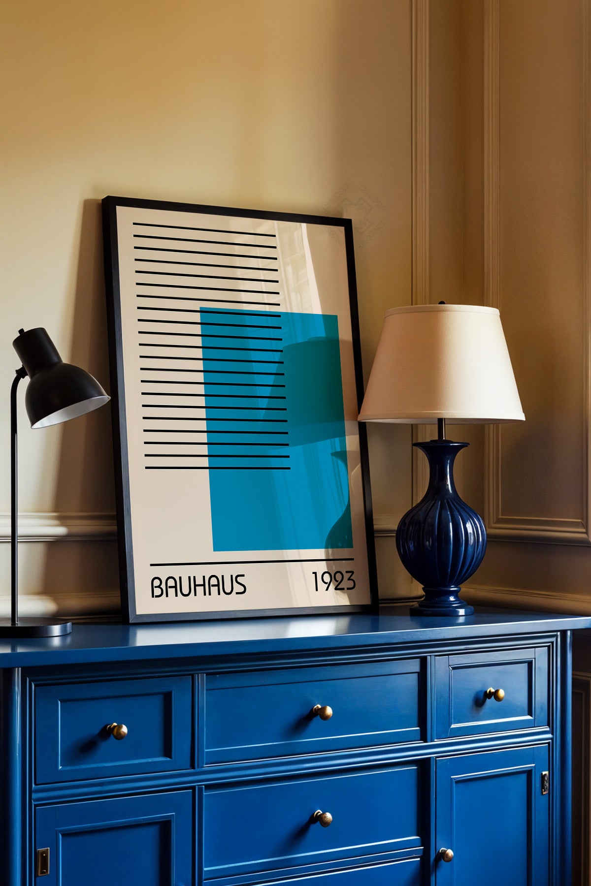 Bauhaus Serisi Siyah Çerçeveli Poster, Tablo No:16