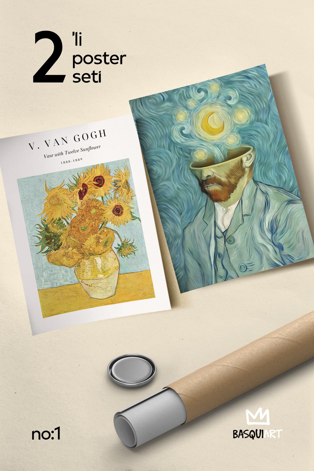 Van Gogh 2'li Poster Seti, Duvar Dekoru No:1