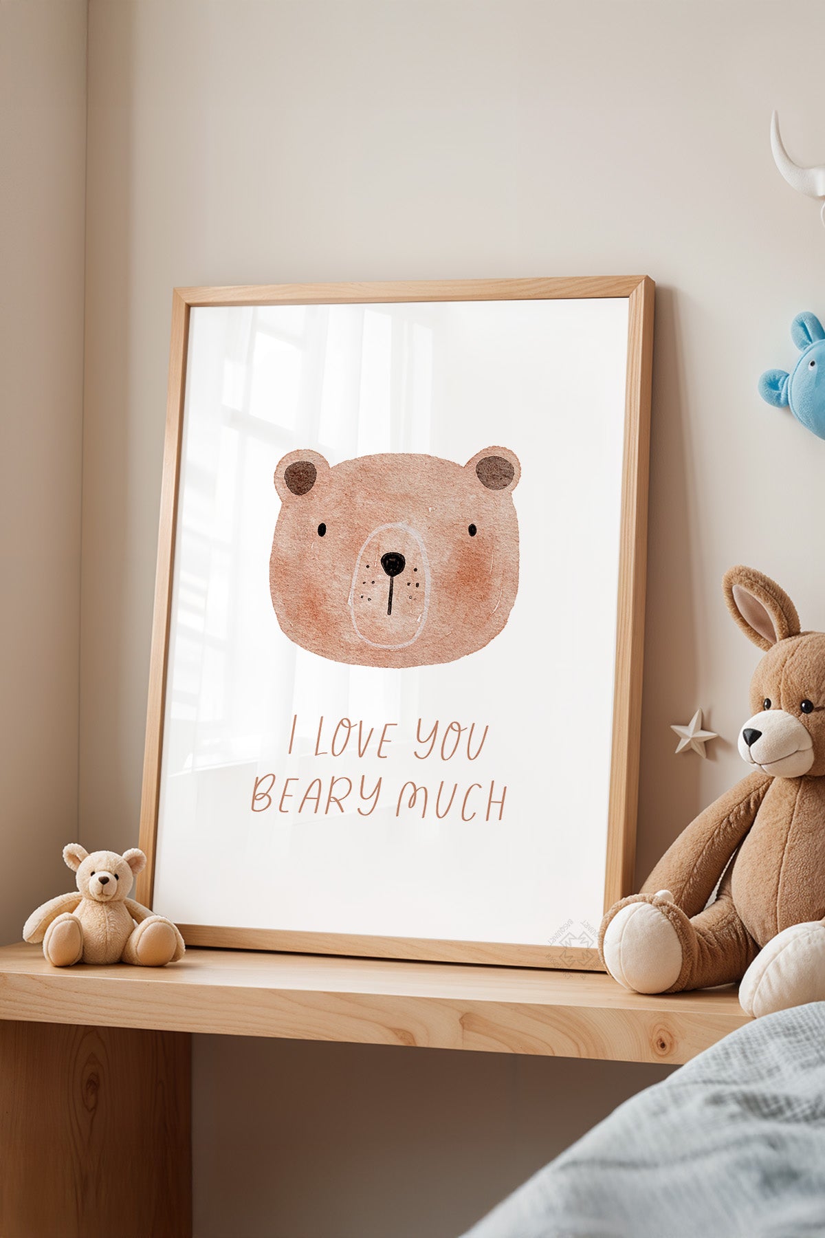 Çocuk Odası, Bebek Odası Ahşap Çerçeveli Poster, Tablo No:96