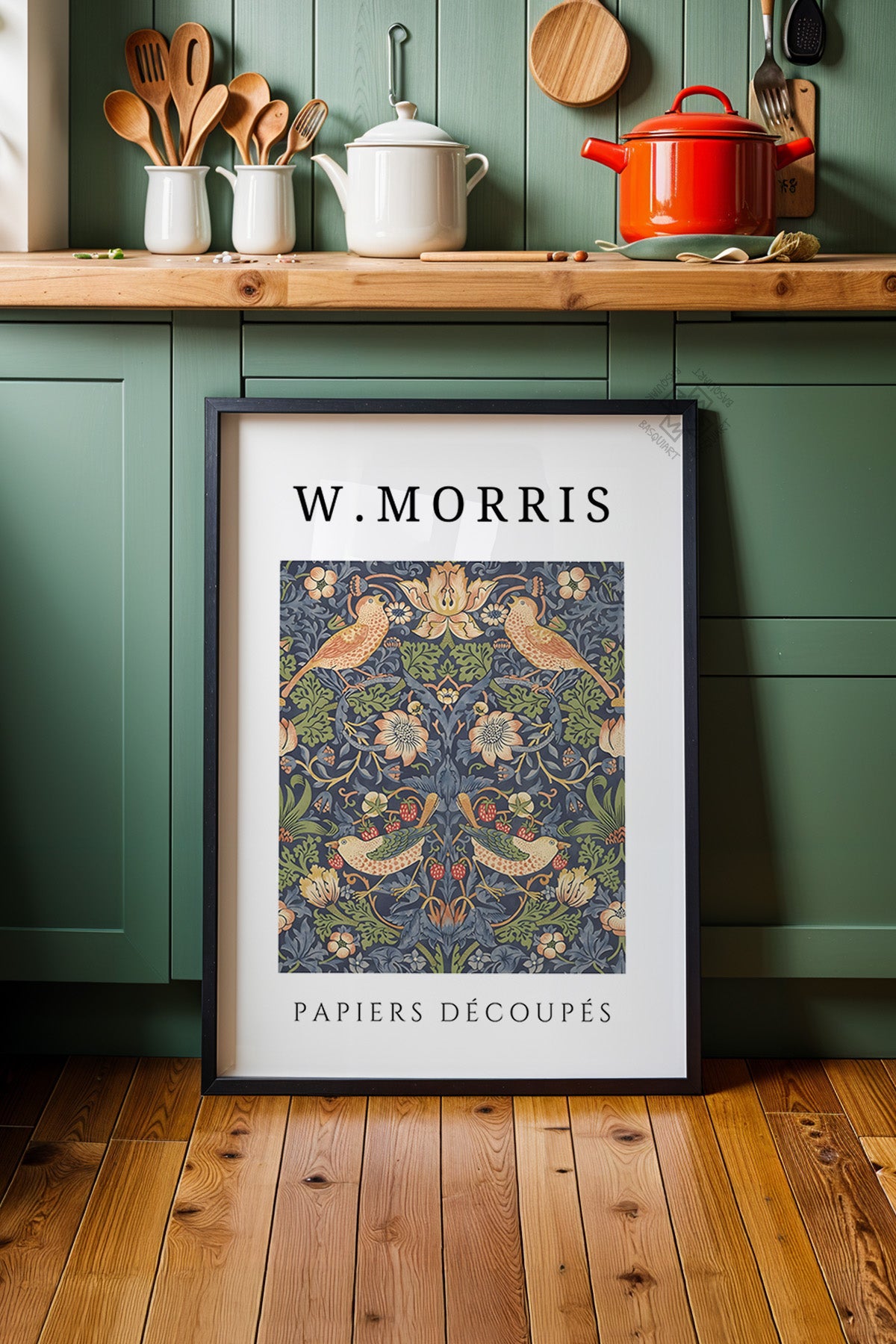 William Morris Serisi Siyah Çerçeveli Poster, Tablo Duvar Dekoru No:2