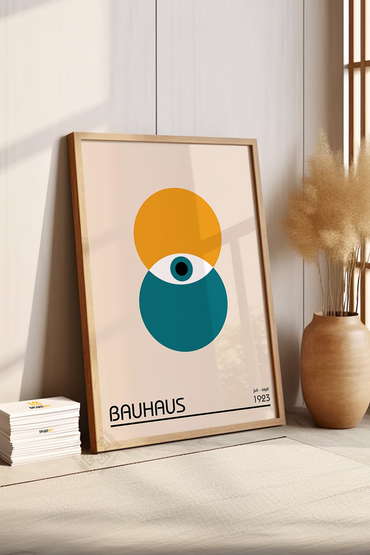 Bauhaus Serisi Ahşap Çerçeveli Poster, Tablo No:21