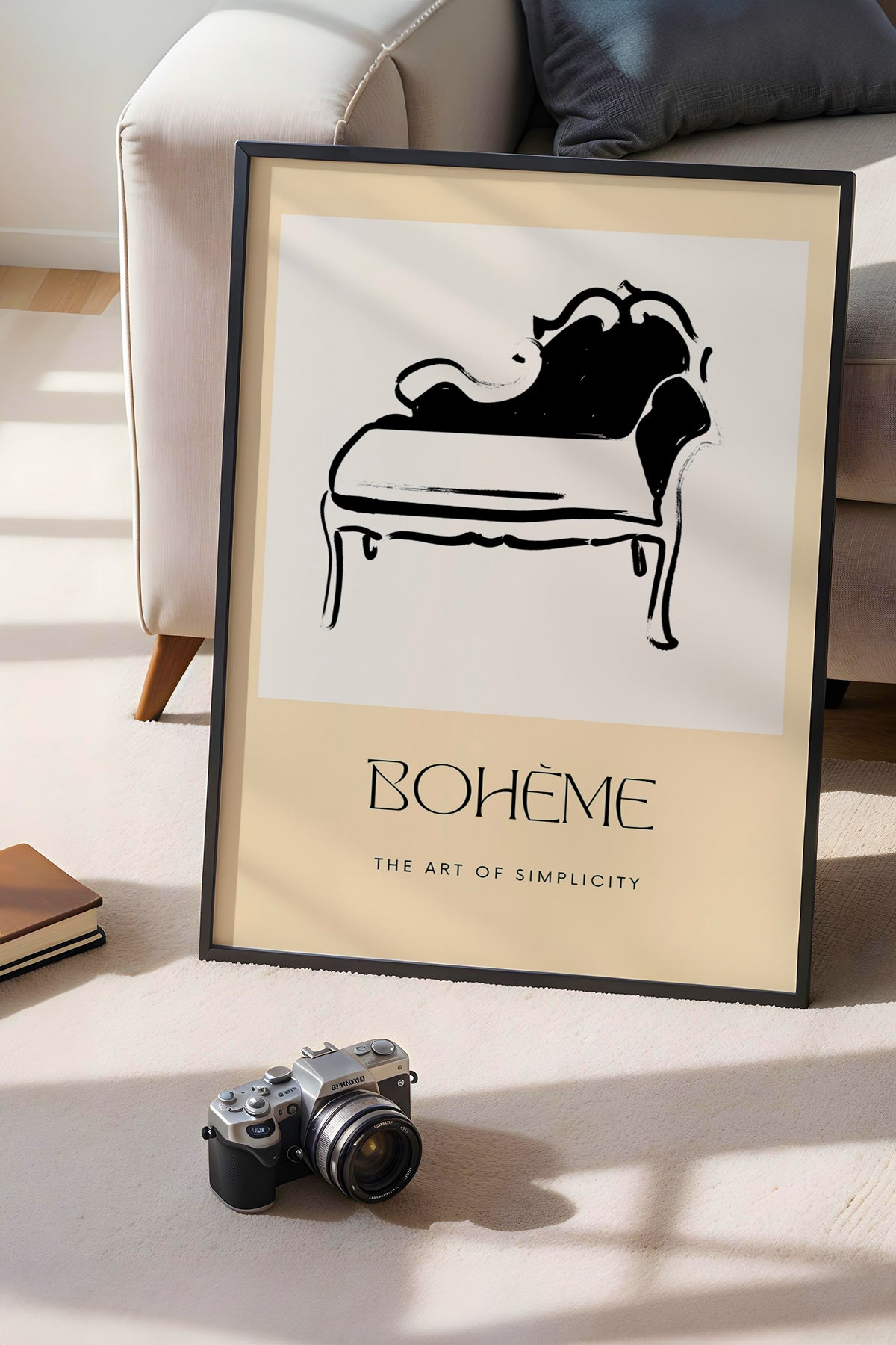 Bohemian Serisi Siyah Çerçeveli Poster, Tablo No:77