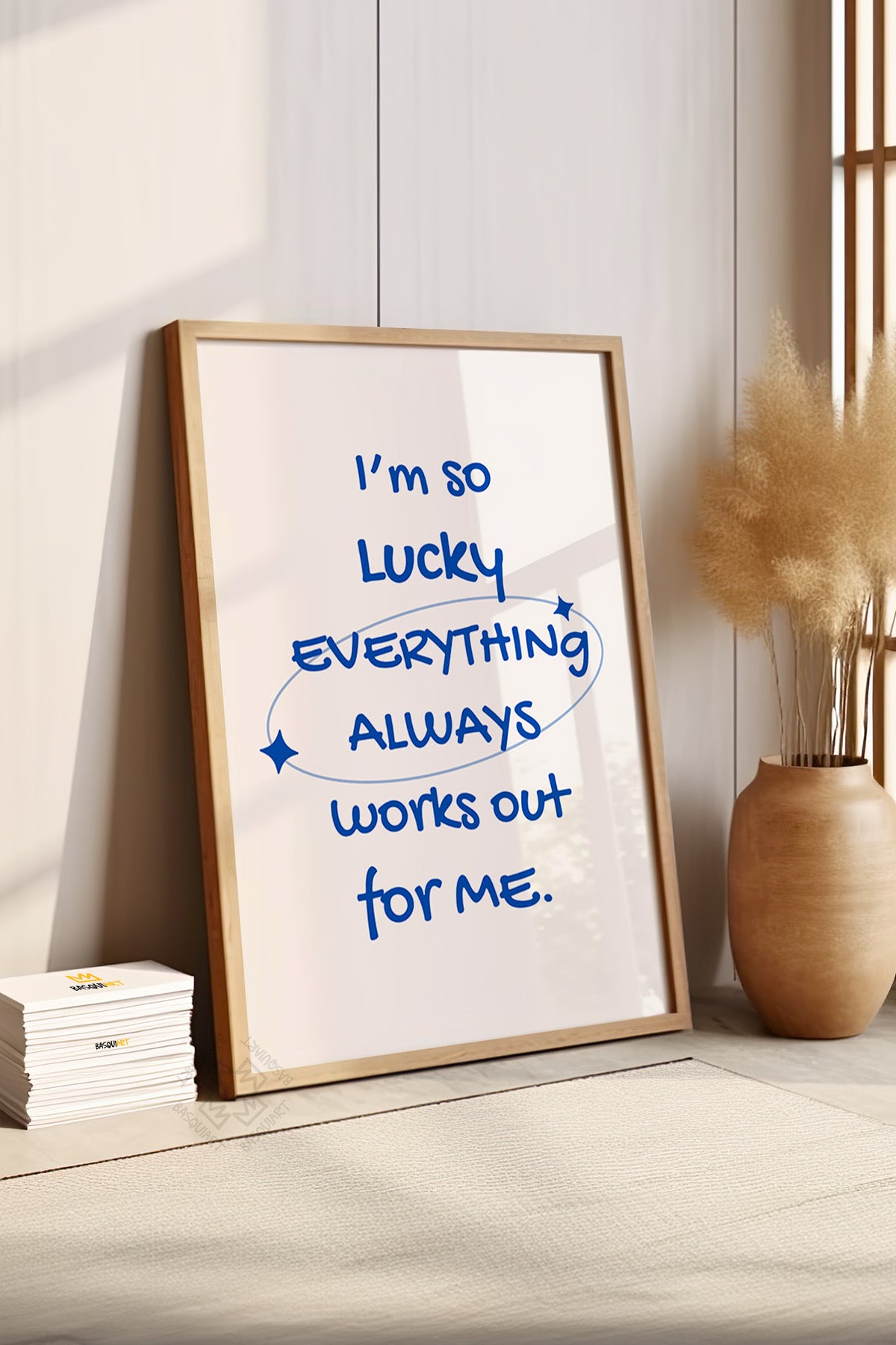 Lucky You Serisi Ahşap Çerçeveli Poster, Tablo Duvar Dekoru No:29