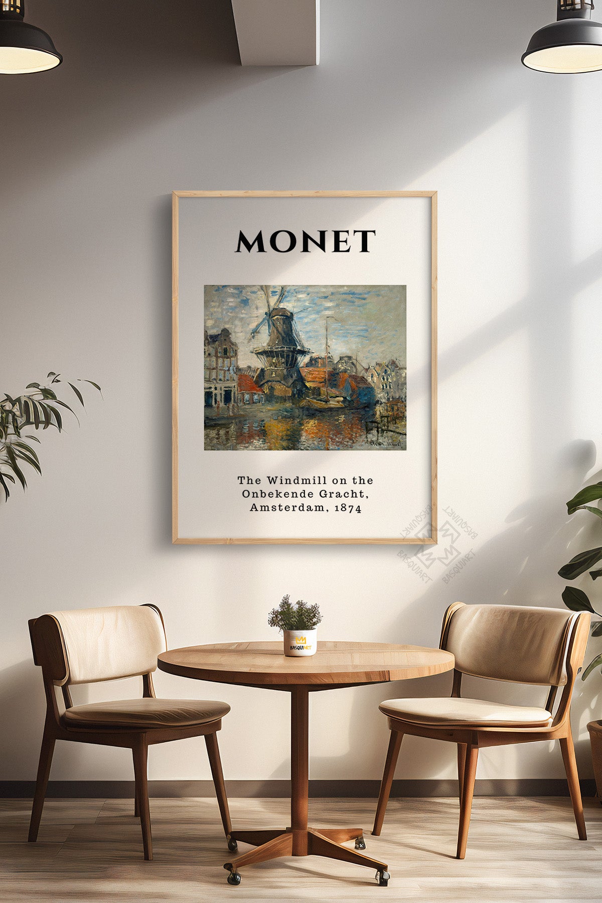 Claude Monet Serisi Ahşap Çerçeveli Poster, Tablo Duvar Dekoru No:14