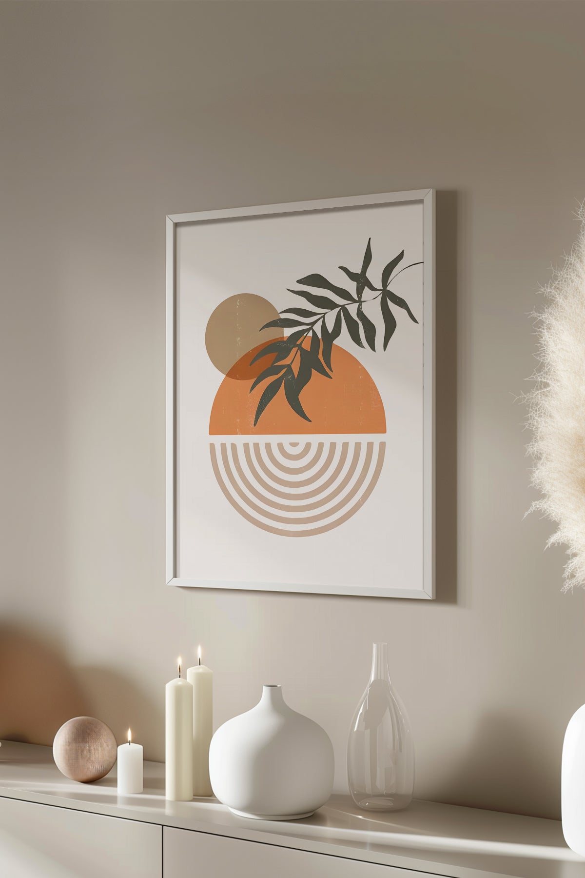 Bohemian Serisi Beyaz Çerçeveli Poster, Tablo No:39