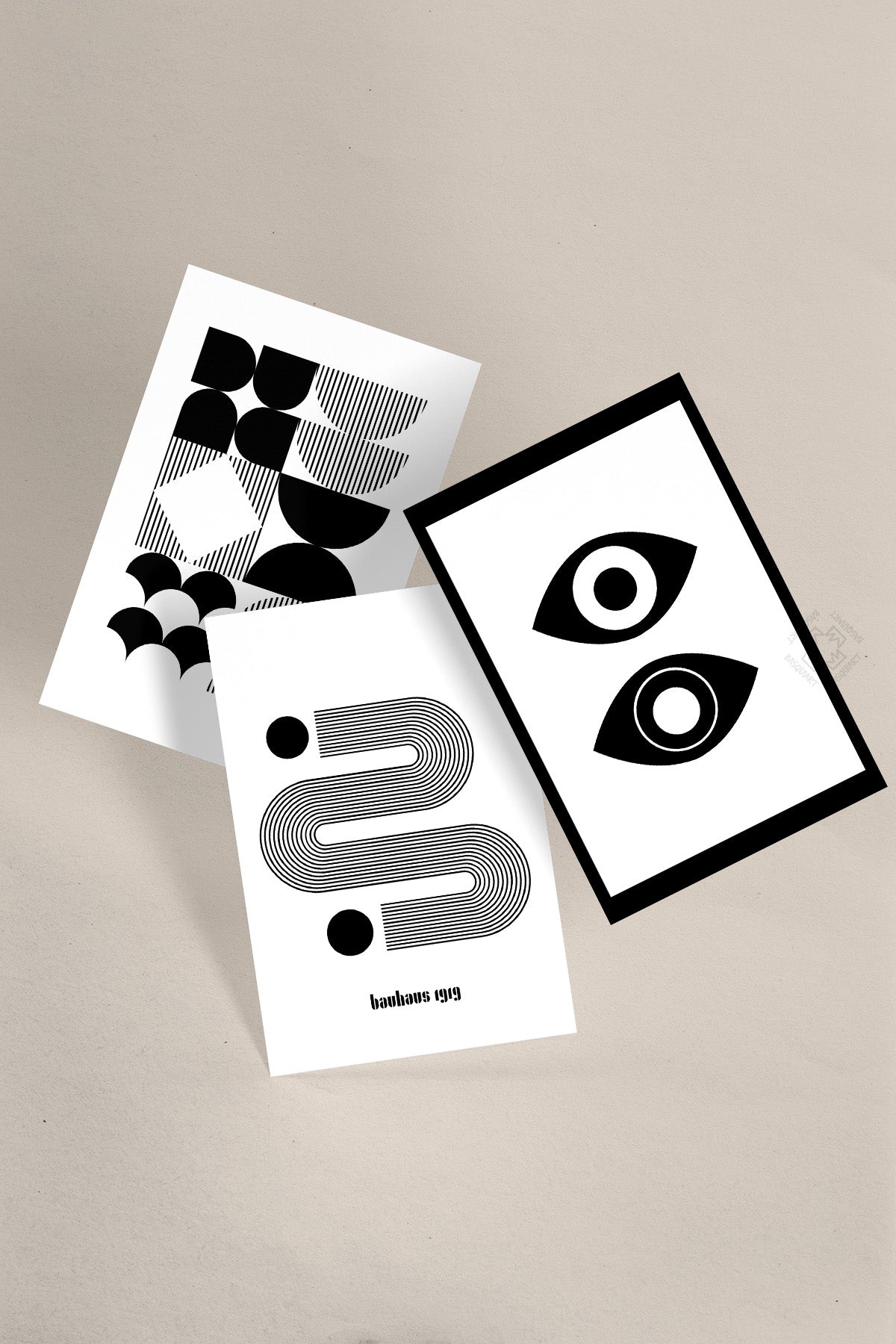 Minimal Bauhaus 6'lı Poster Seti, Duvar Dekoru No:12