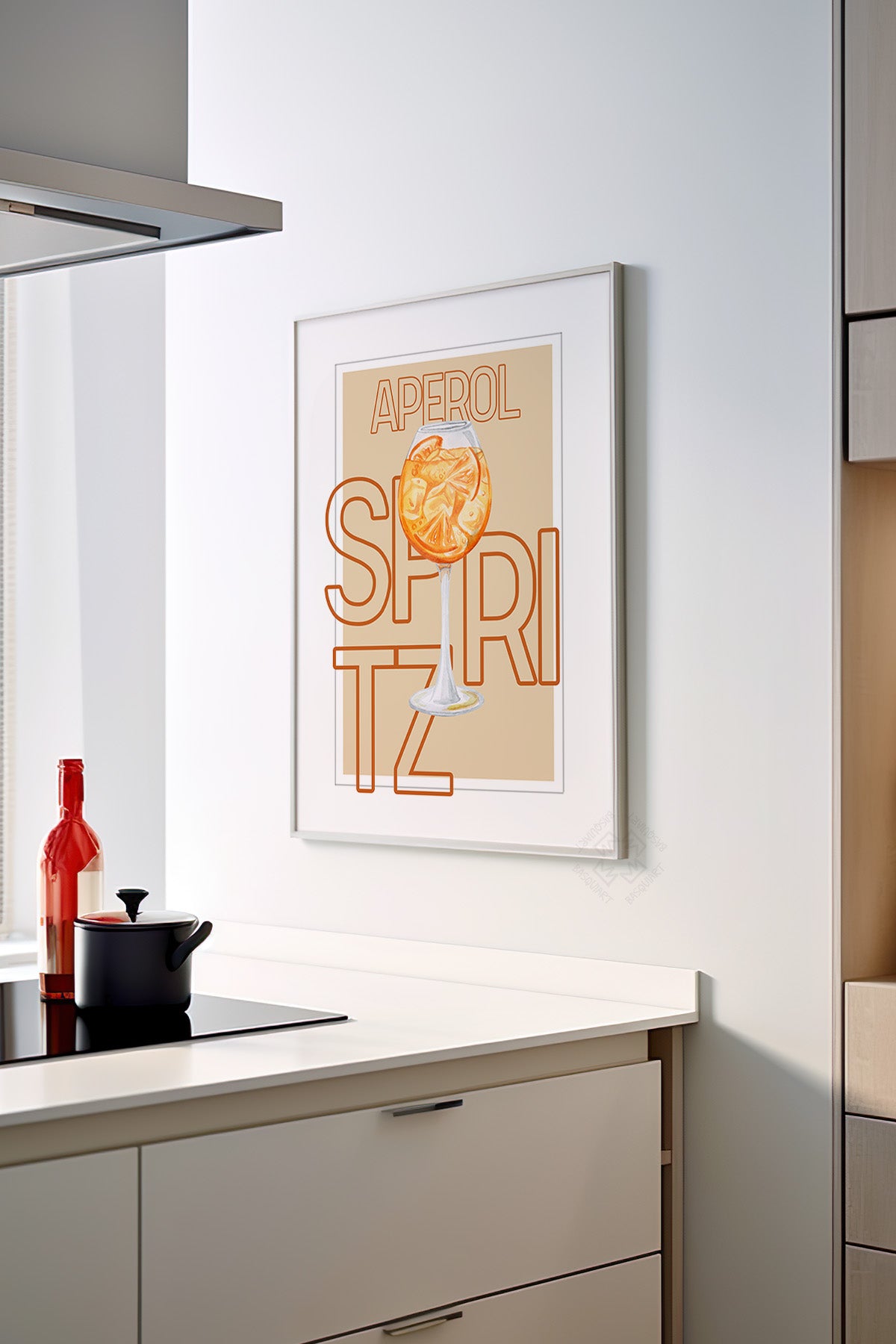 Kokteyl Serisi Beyaz Çerçeveli Poster, Tablo, Cafe, Restoran, Mutfak Duvar Dekoru No:43
