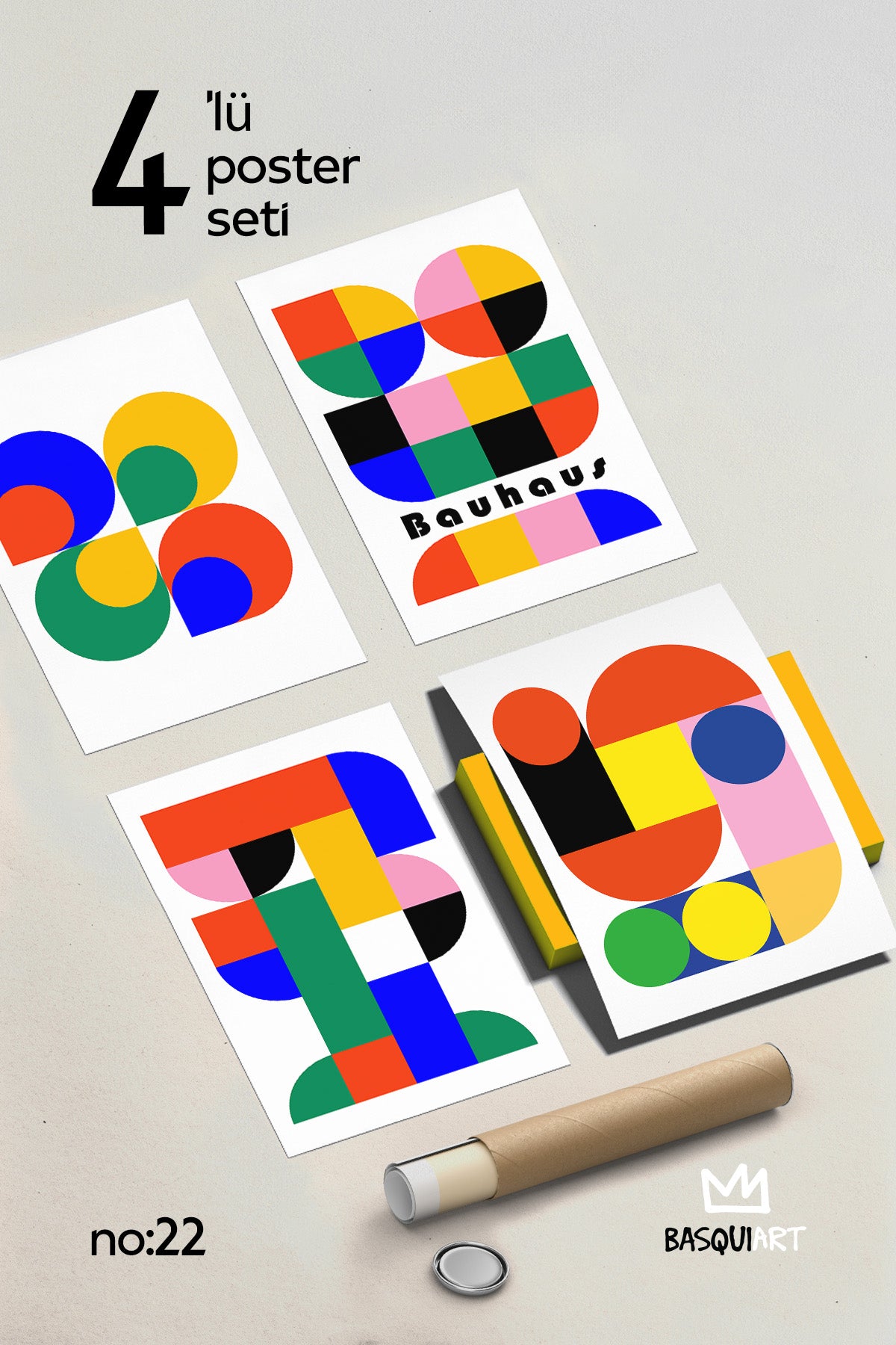 Bauhaus 4'lü Poster Seti, Duvar Dekoru No:22