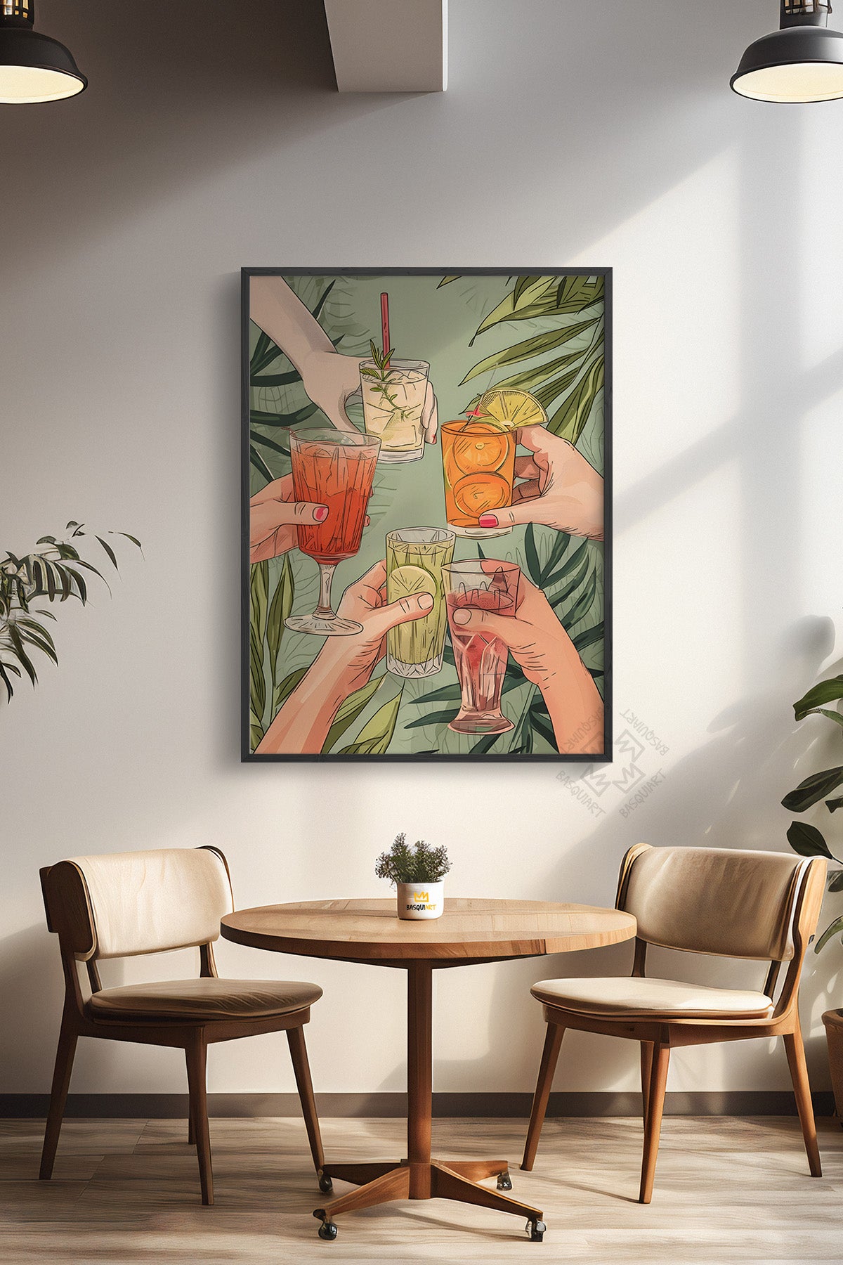 Kokteyl Serisi Siyah Çerçeveli Poster, Tablo, Cafe, Restoran, Mutfak Duvar Dekoru No:29