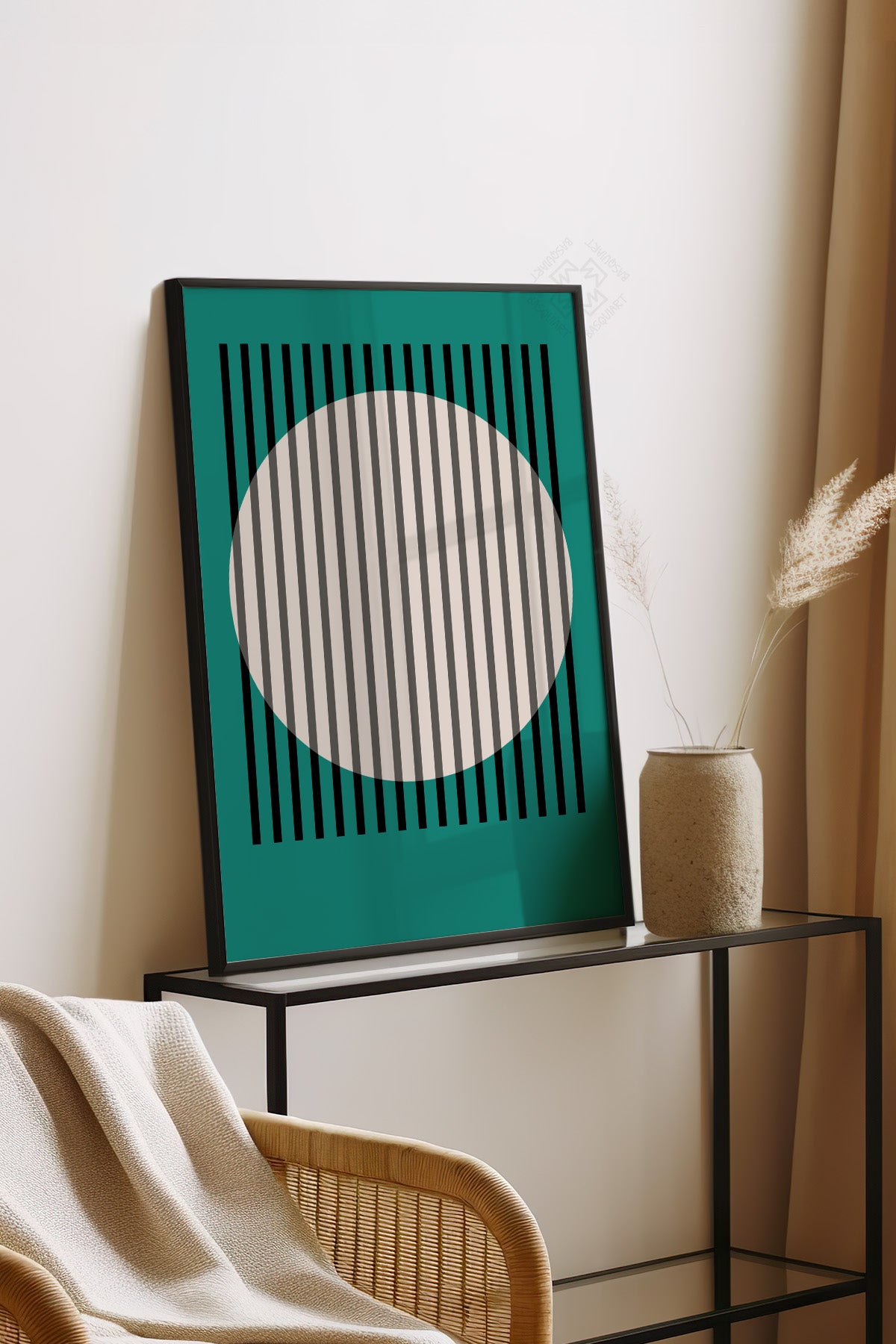 Bauhaus Serisi Siyah Çerçeveli Poster, Tablo No:79