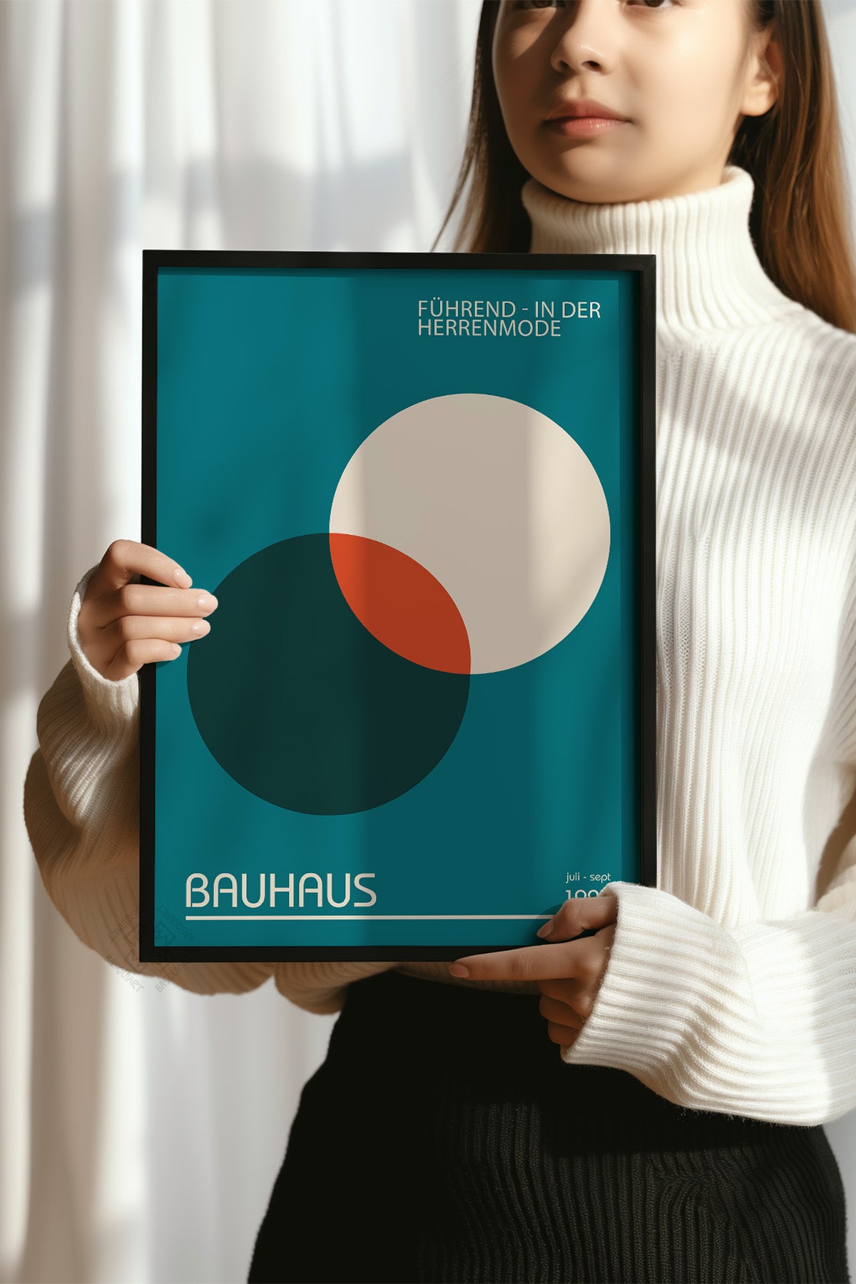 Bauhaus Serisi Siyah Çerçeveli Poster, Tablo No:18