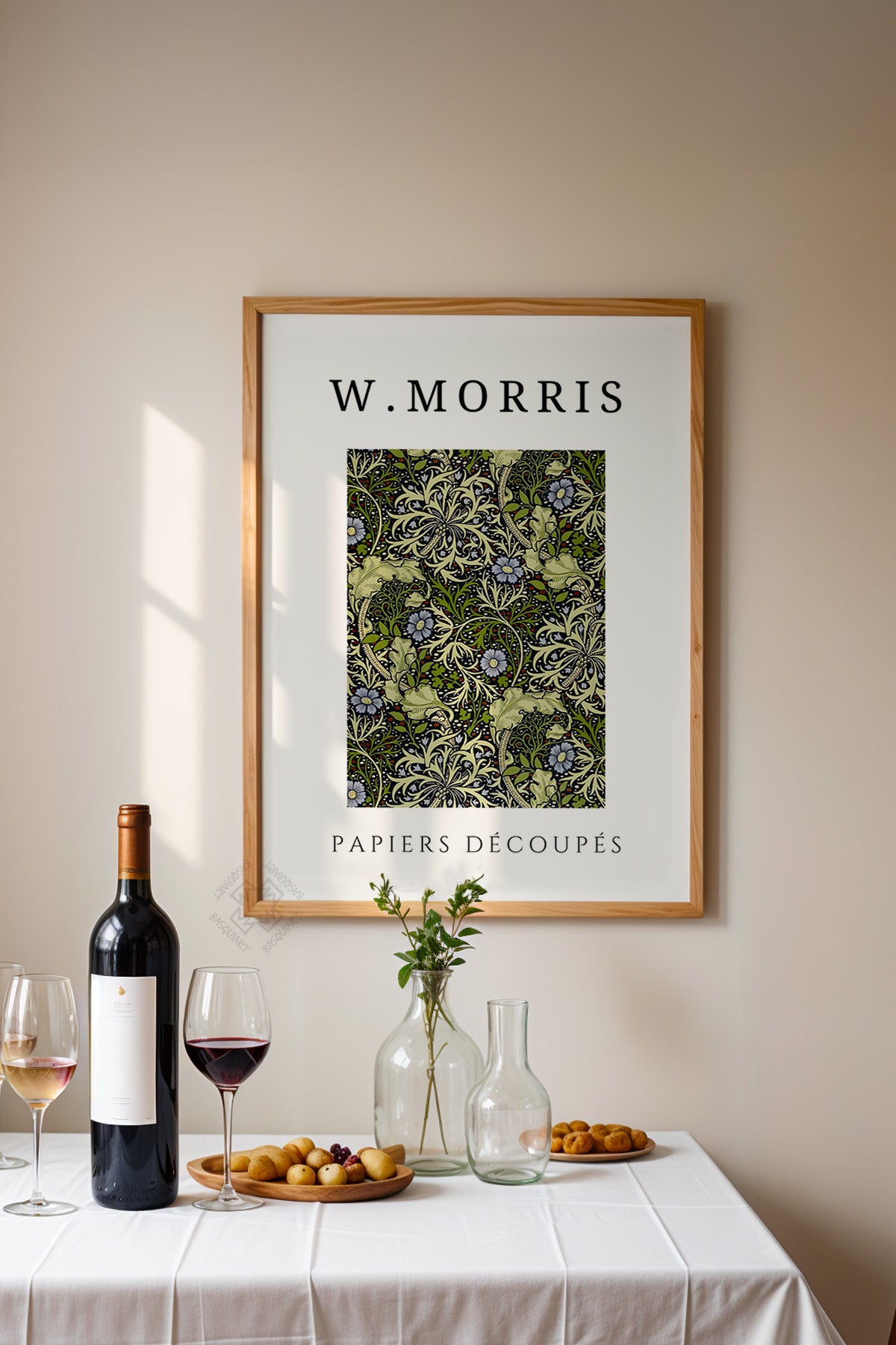 William Morris Serisi Ahşap Çerçeveli Poster, Tablo Duvar Dekoru No:17