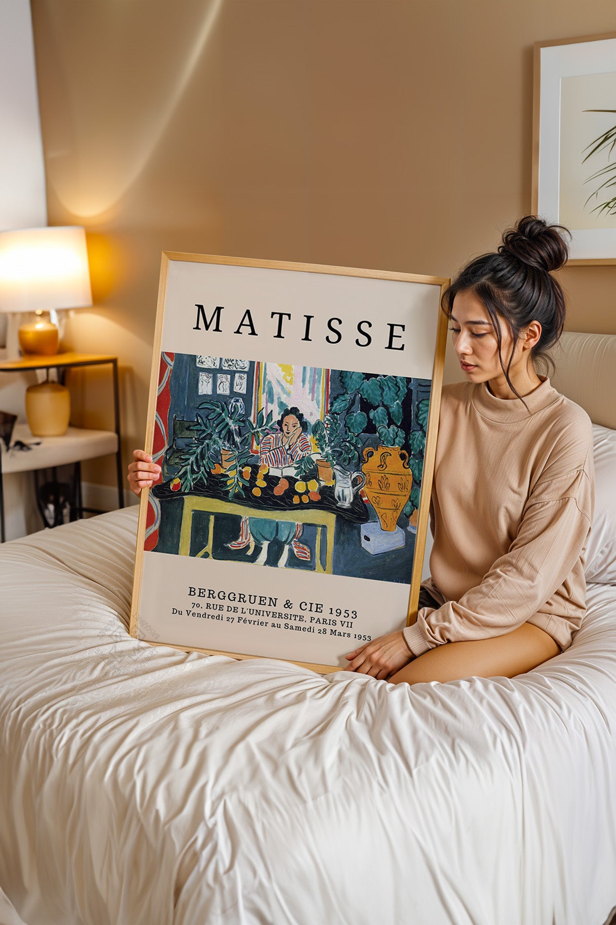 Henri Matisse Serisi Ahşap Çerçeveli Poster, Tablo Duvar Dekoru No:1