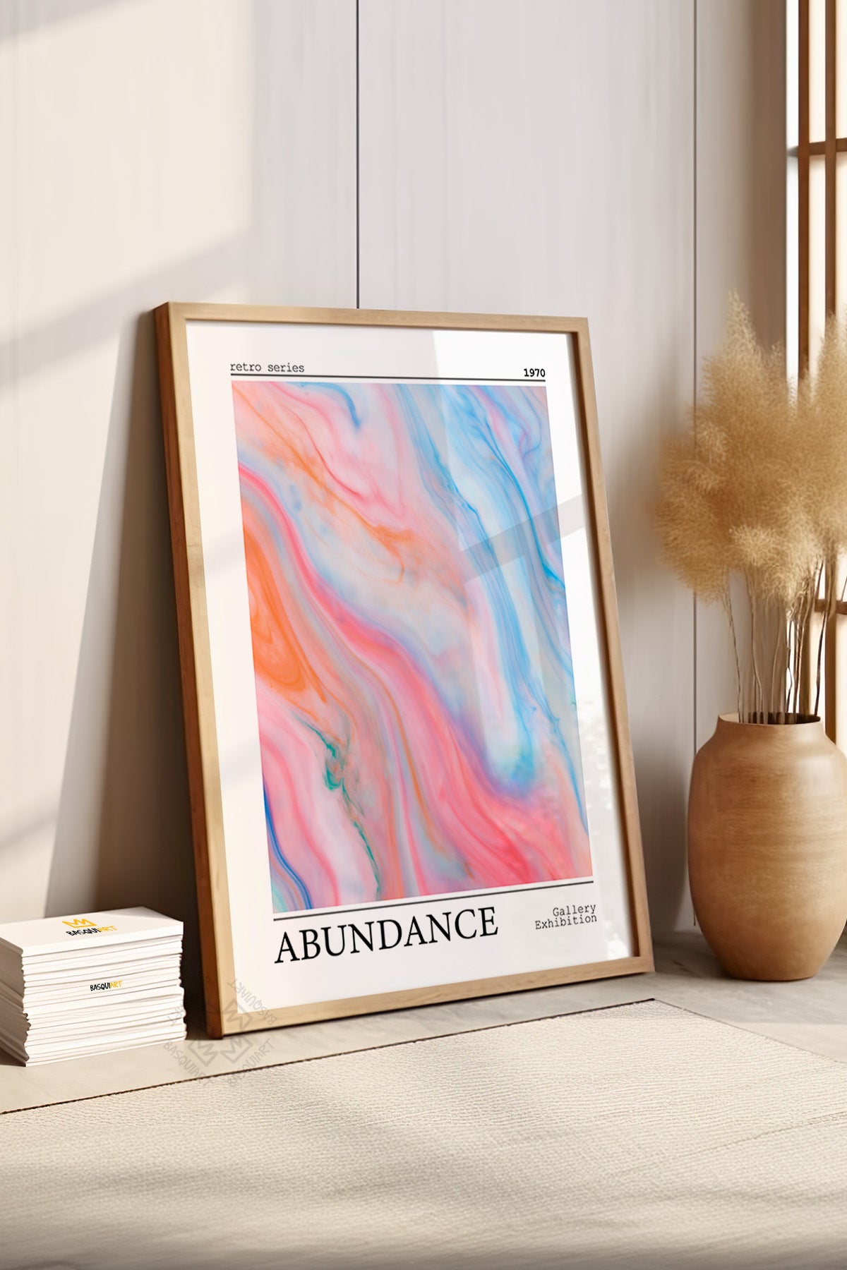 Aura Serisi Ahşap Çerçeveli Poster, Tablo No:59