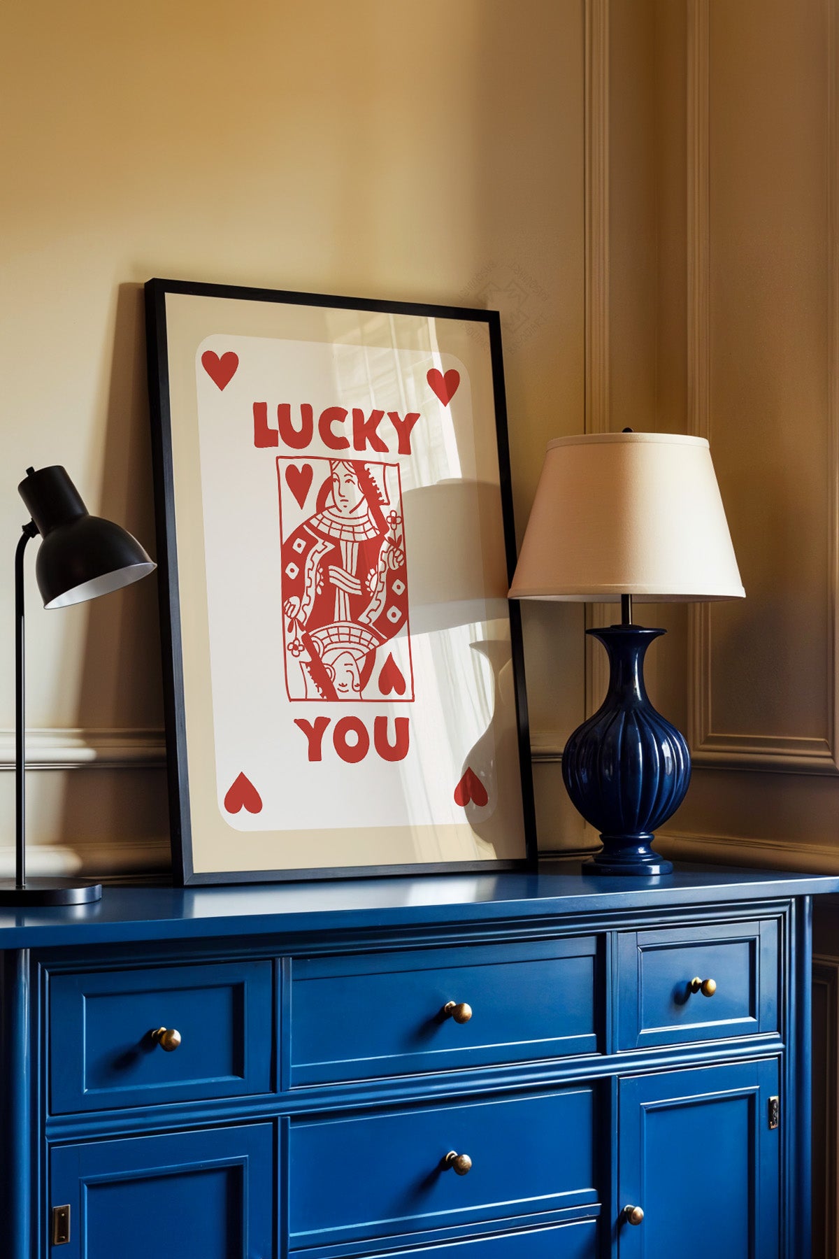 Lucky You Serisi Siyah Çerçeveli Poster, Tablo Duvar Dekoru No:61