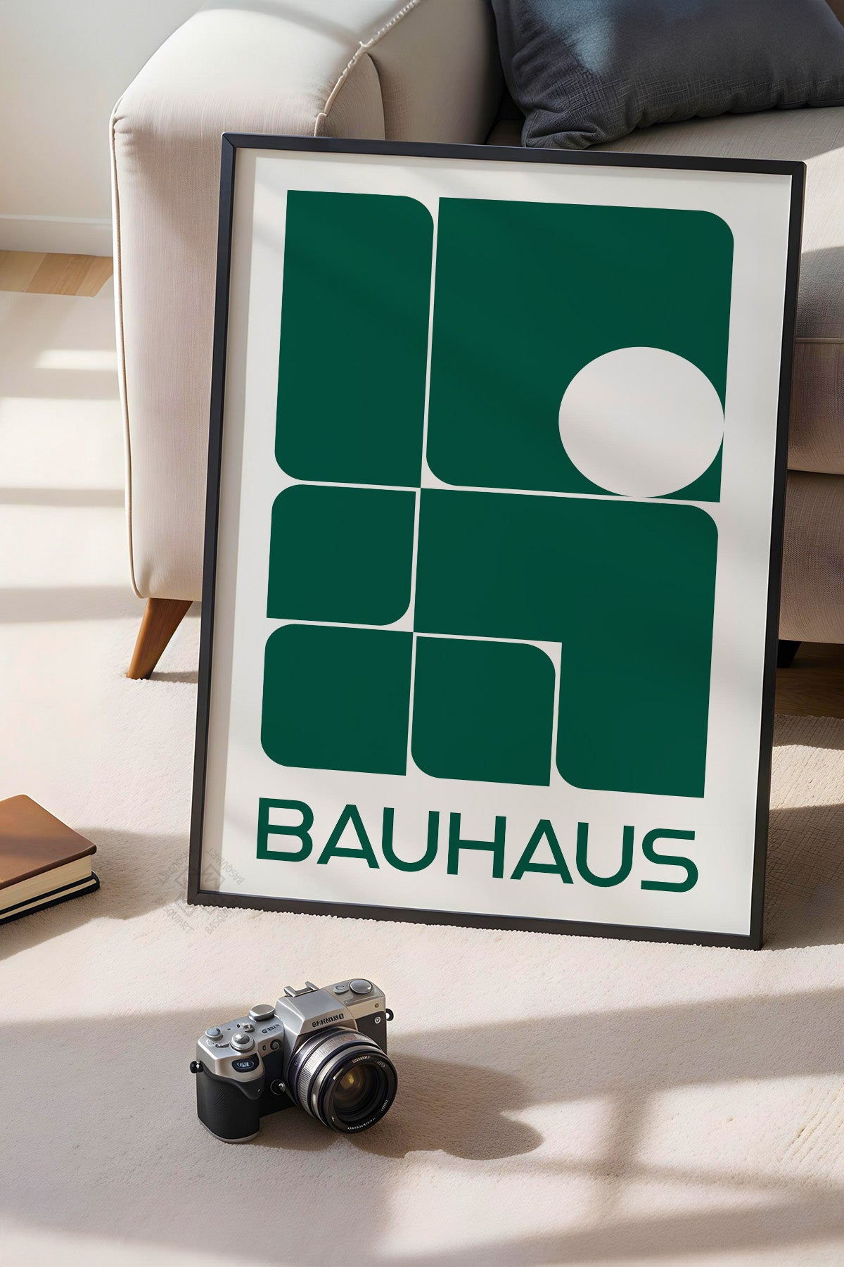 Bauhaus Serisi Siyah Çerçeveli Poster, Tablo No:85