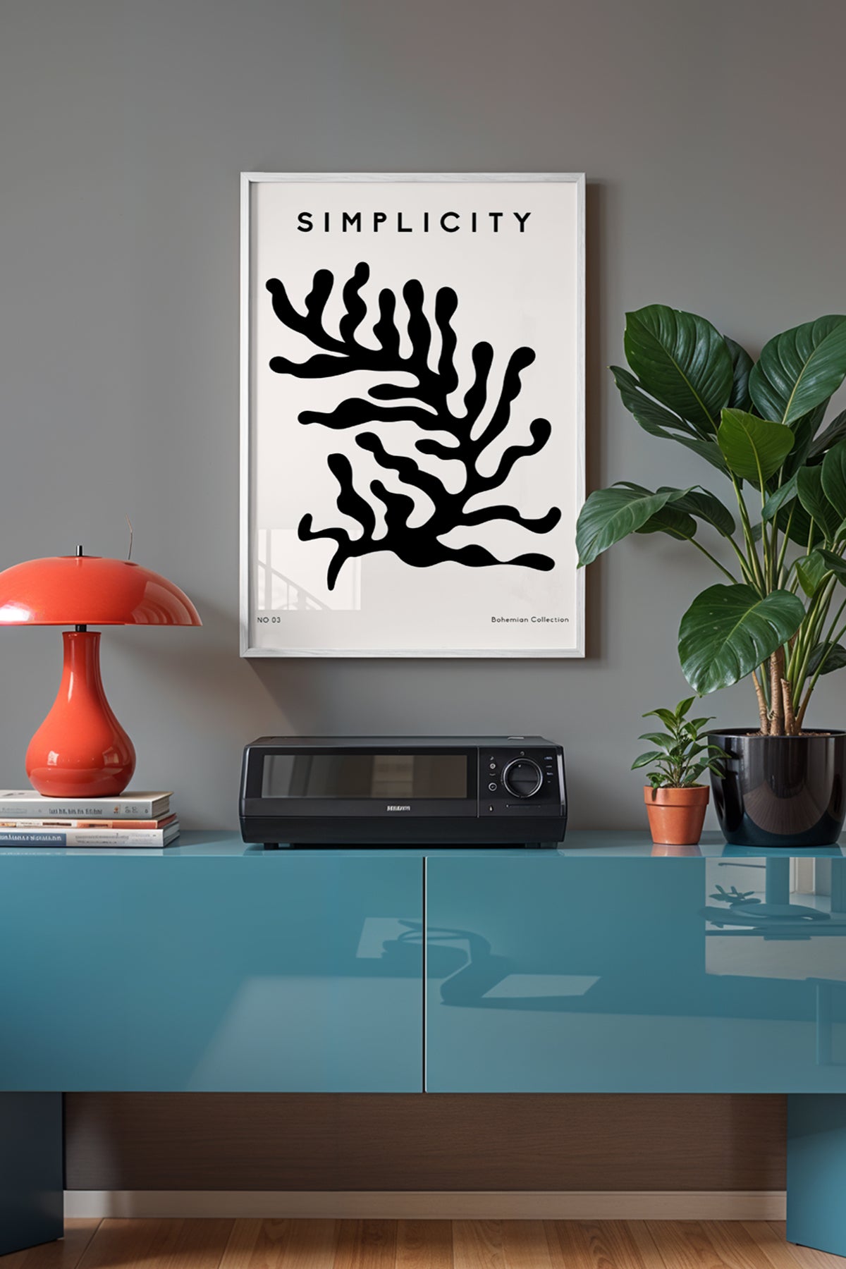 Bohemian Serisi Beyaz Çerçeveli Poster, Tablo No:54