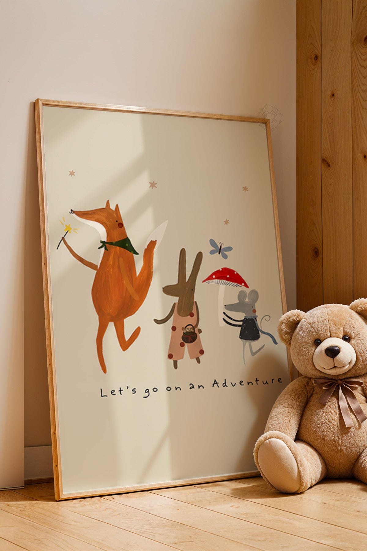 Çocuk Odası, Bebek Odası Ahşap Çerçeveli Poster, Tablo No:38