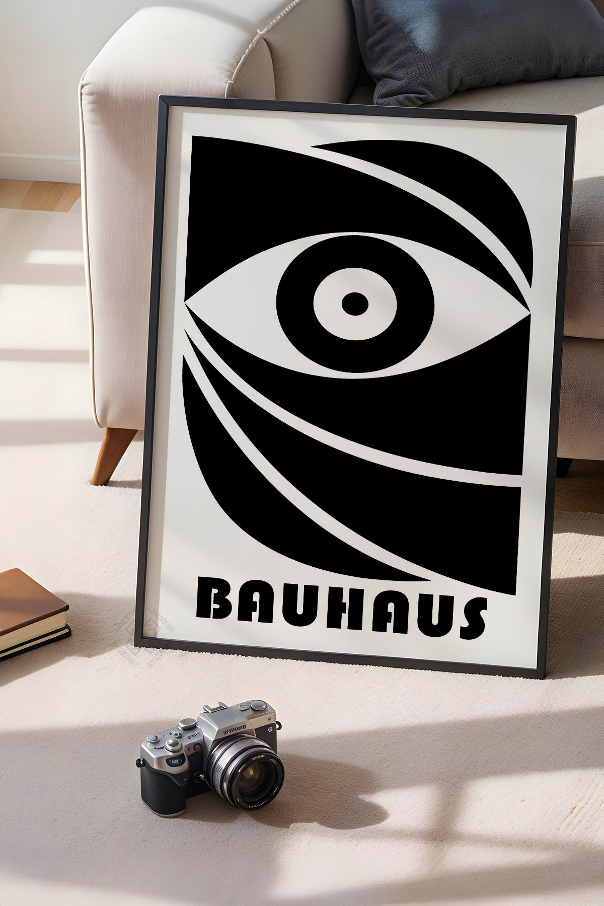 Bauhaus Serisi Siyah Çerçeveli Poster, Tablo No:61