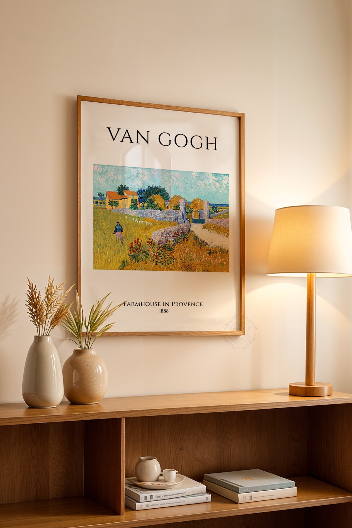 Vincent Van Gogh Serisi Ahşap Çerçeveli Poster, Tablo Duvar Dekoru No:22