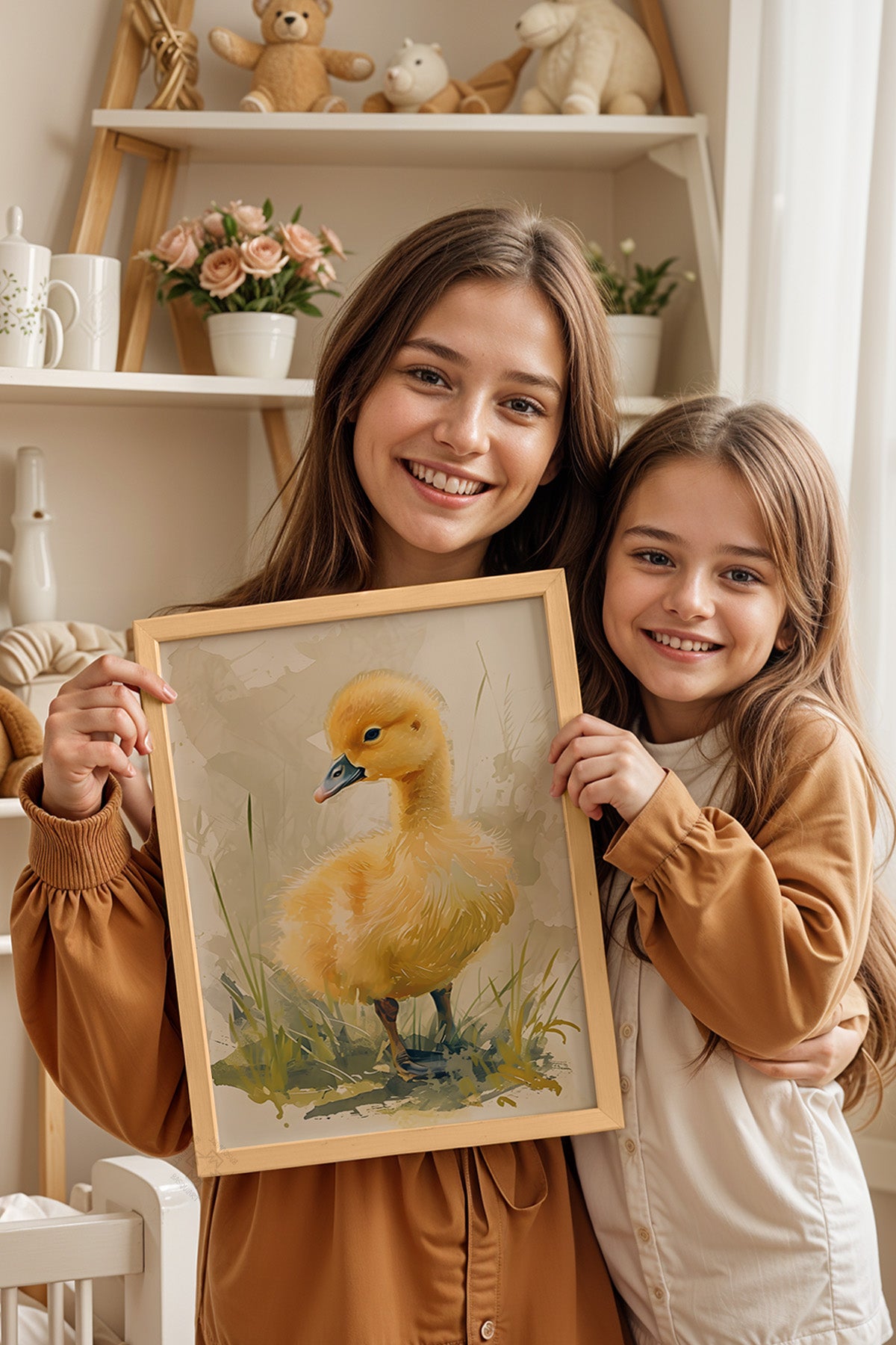 Çocuk Odası, Bebek Odası Ahşap Çerçeveli Poster, Tablo No:63