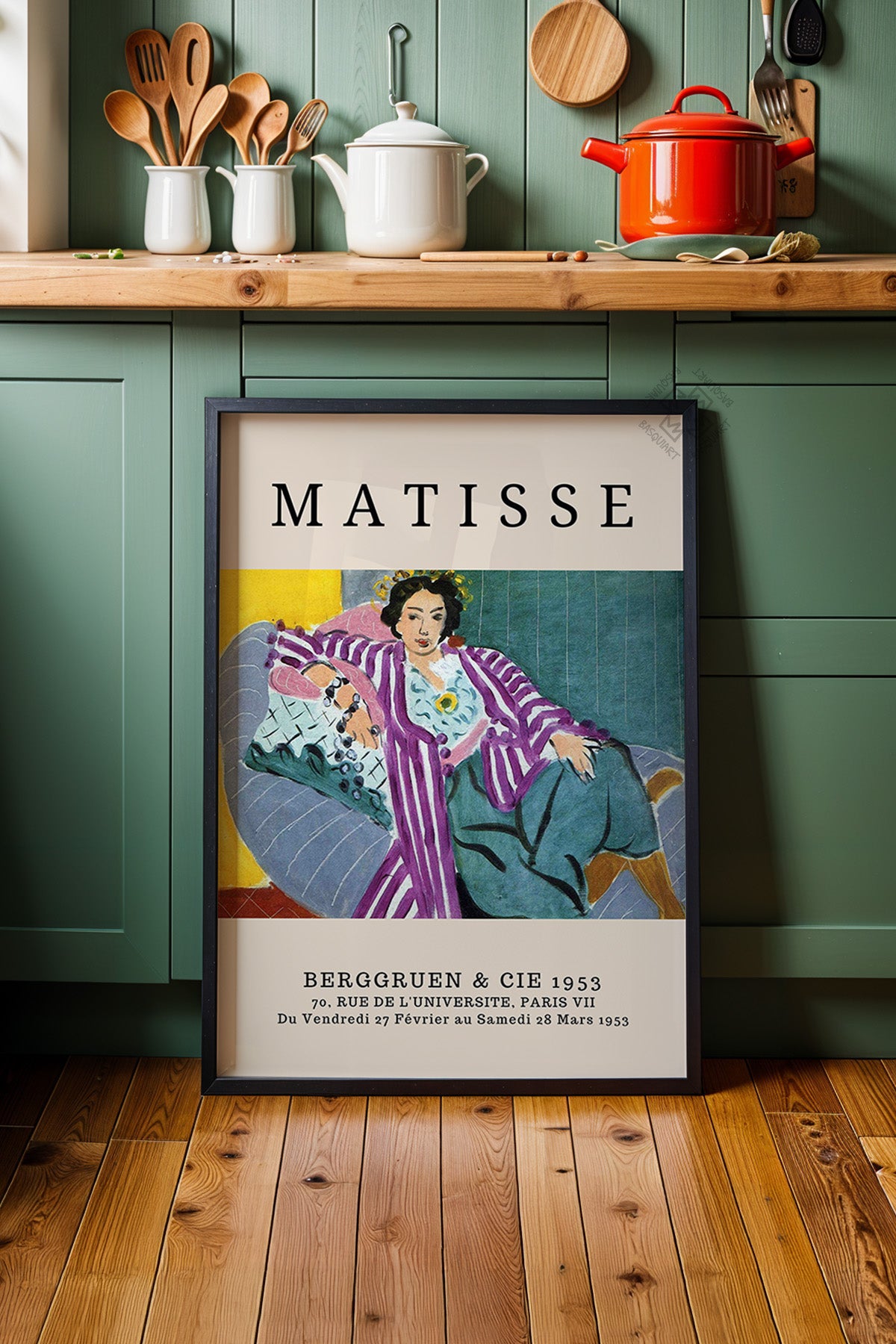 Henri Matisse Serisi Siyah Çerçeveli Poster, Tablo Duvar Dekoru No:3