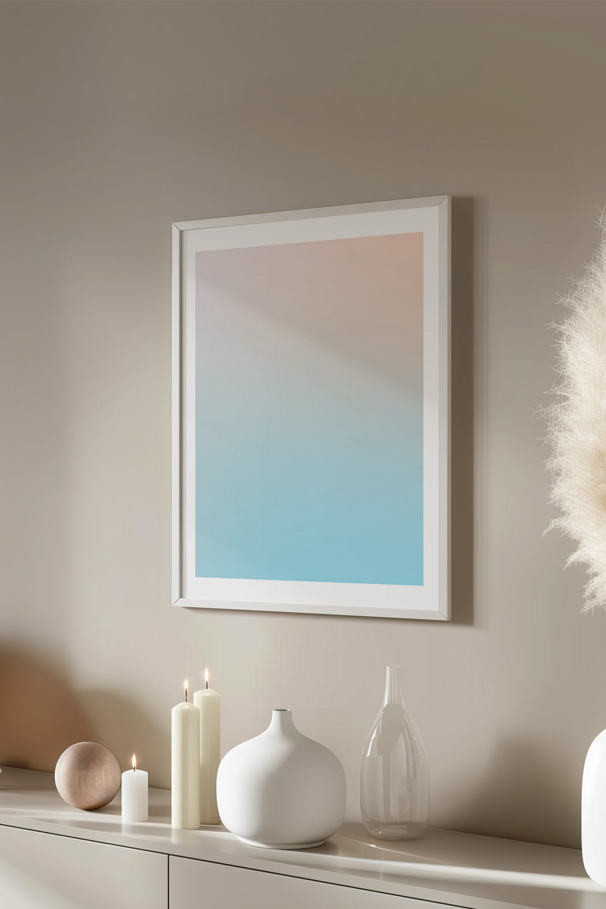 Aura Serisi Beyaz Çerçeveli Poster, Tablo No:19