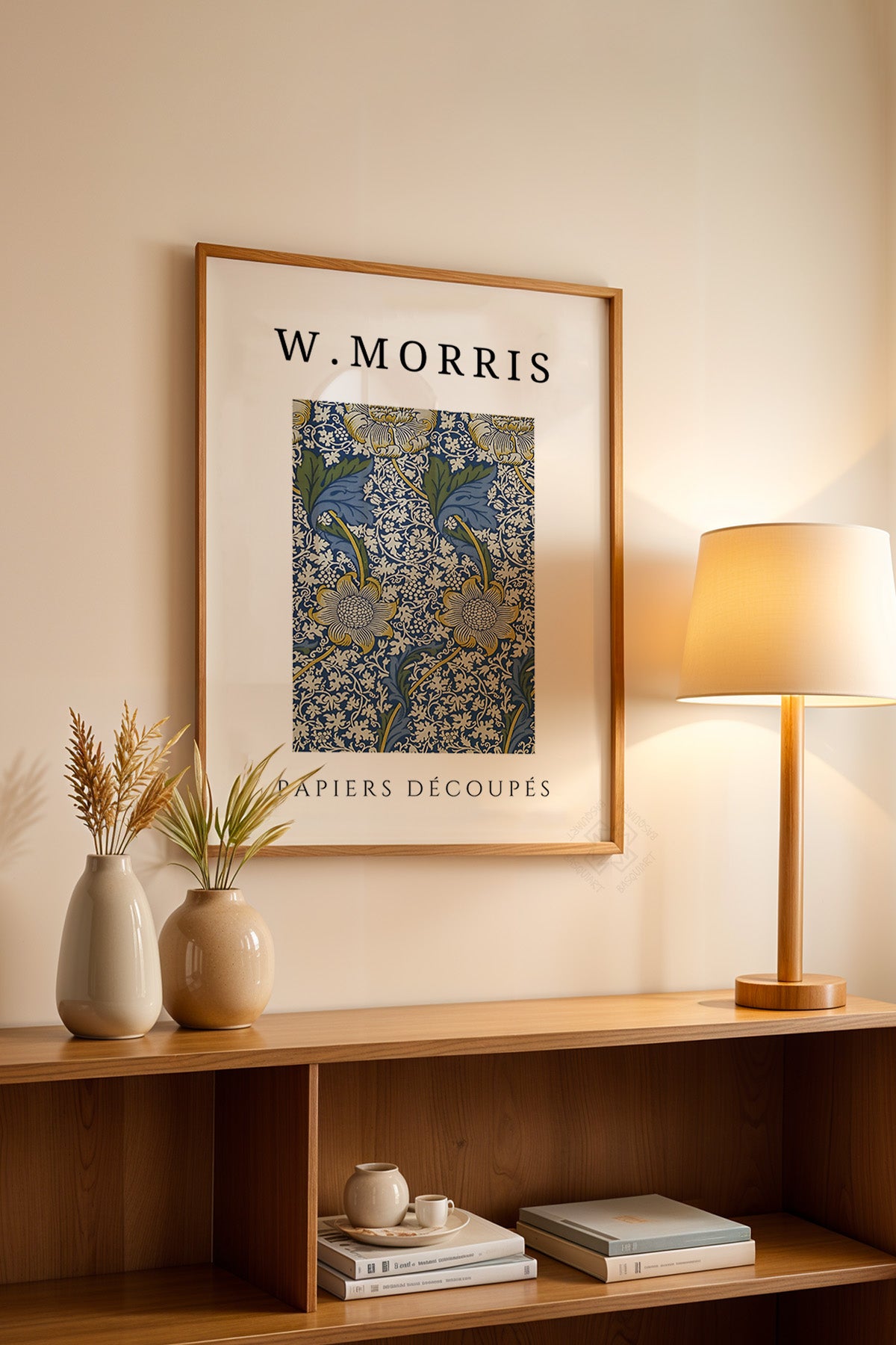 William Morris Serisi Ahşap Çerçeveli Poster, Tablo Duvar Dekoru No:19