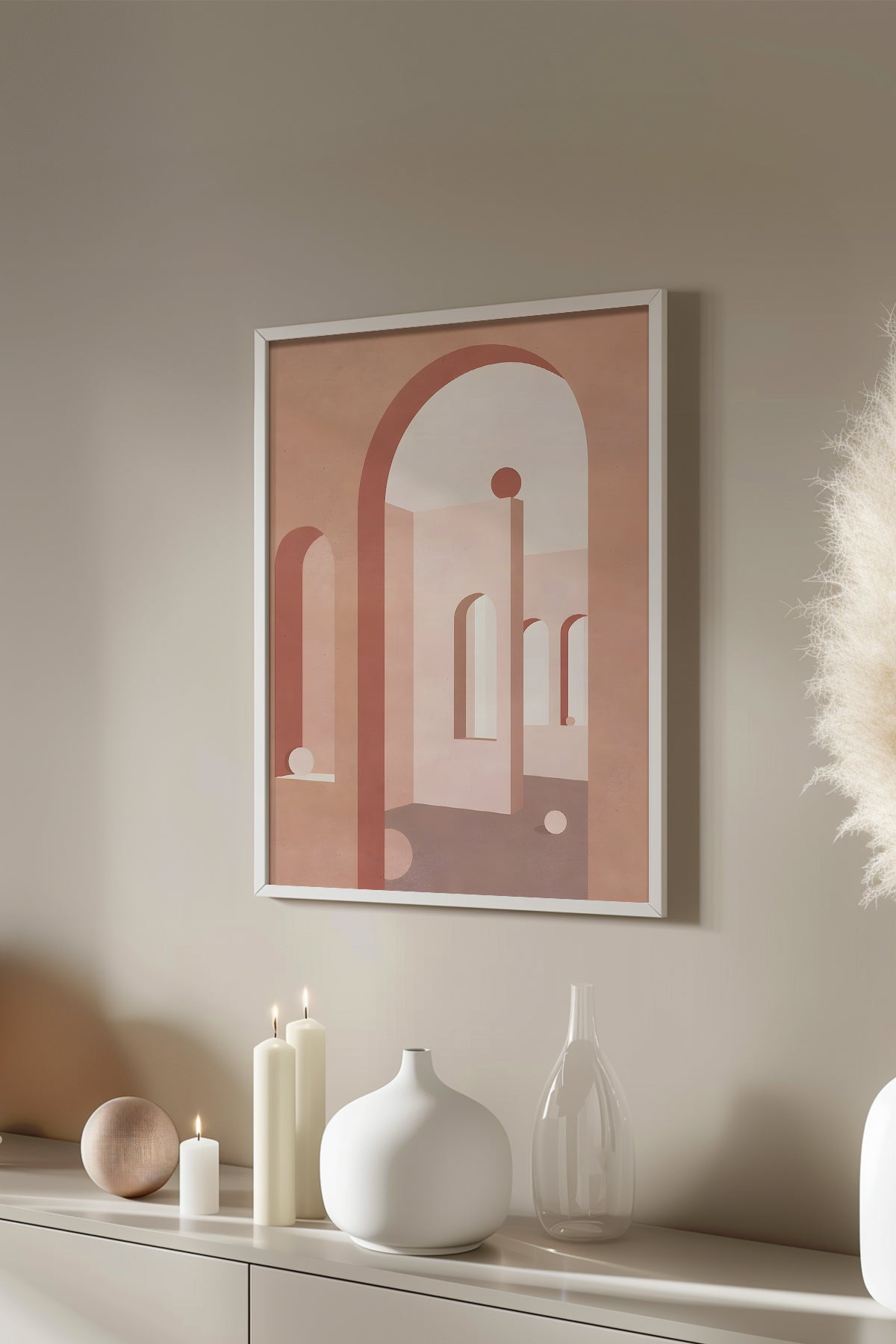 Bohemian Serisi Beyaz Çerçeveli Poster, Tablo No:30