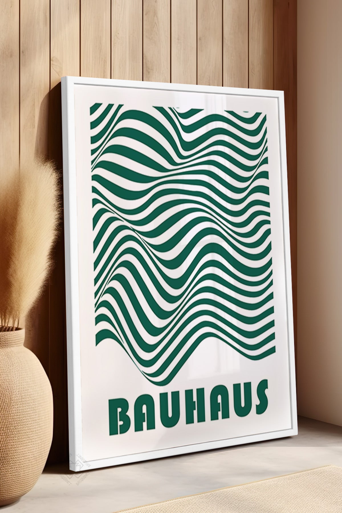 Bauhaus Serisi Beyaz Çerçeveli Poster, Tablo No:68