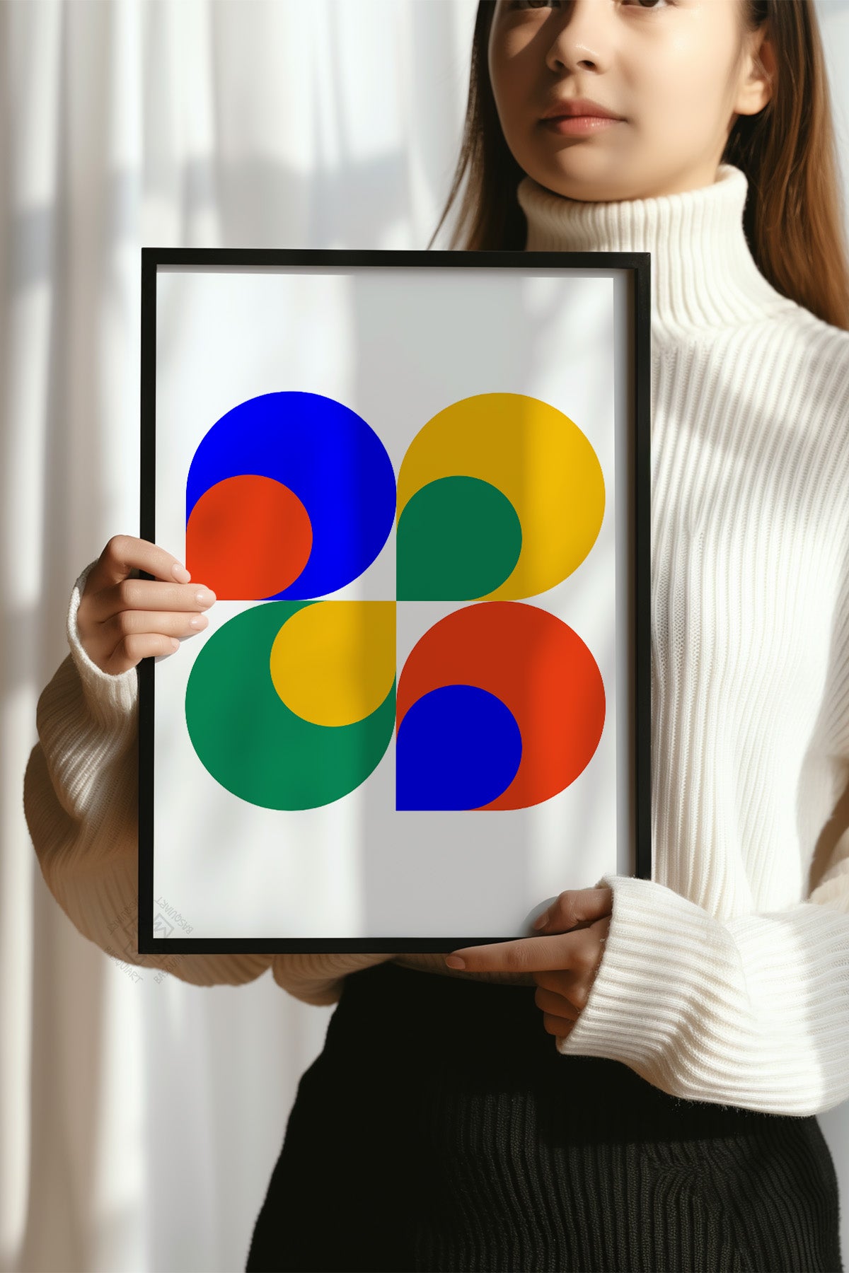 Bauhaus Serisi Siyah Çerçeveli Poster, Tablo No:12
