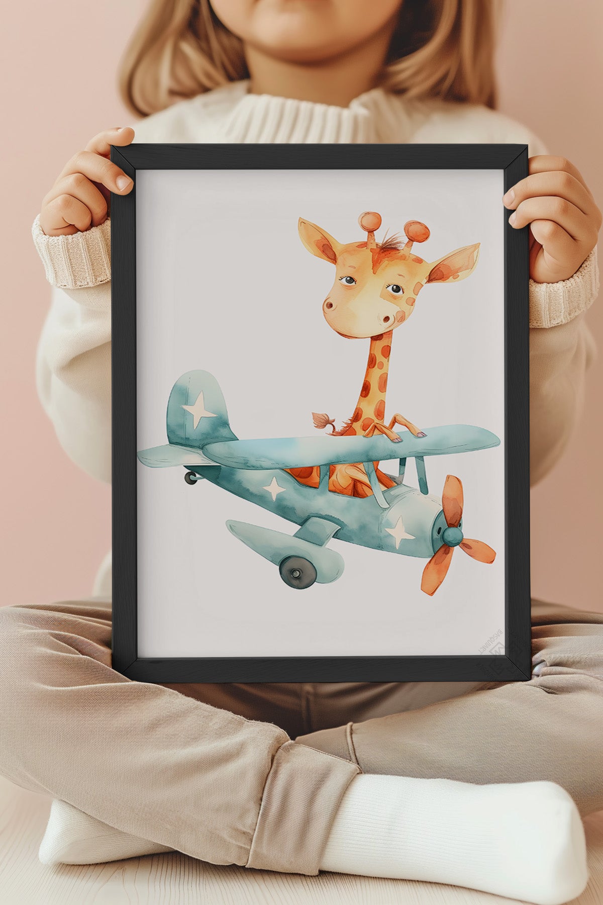 Çocuk Odası, Bebek Odası Siyah Çerçeveli Poster, Tablo No:48
