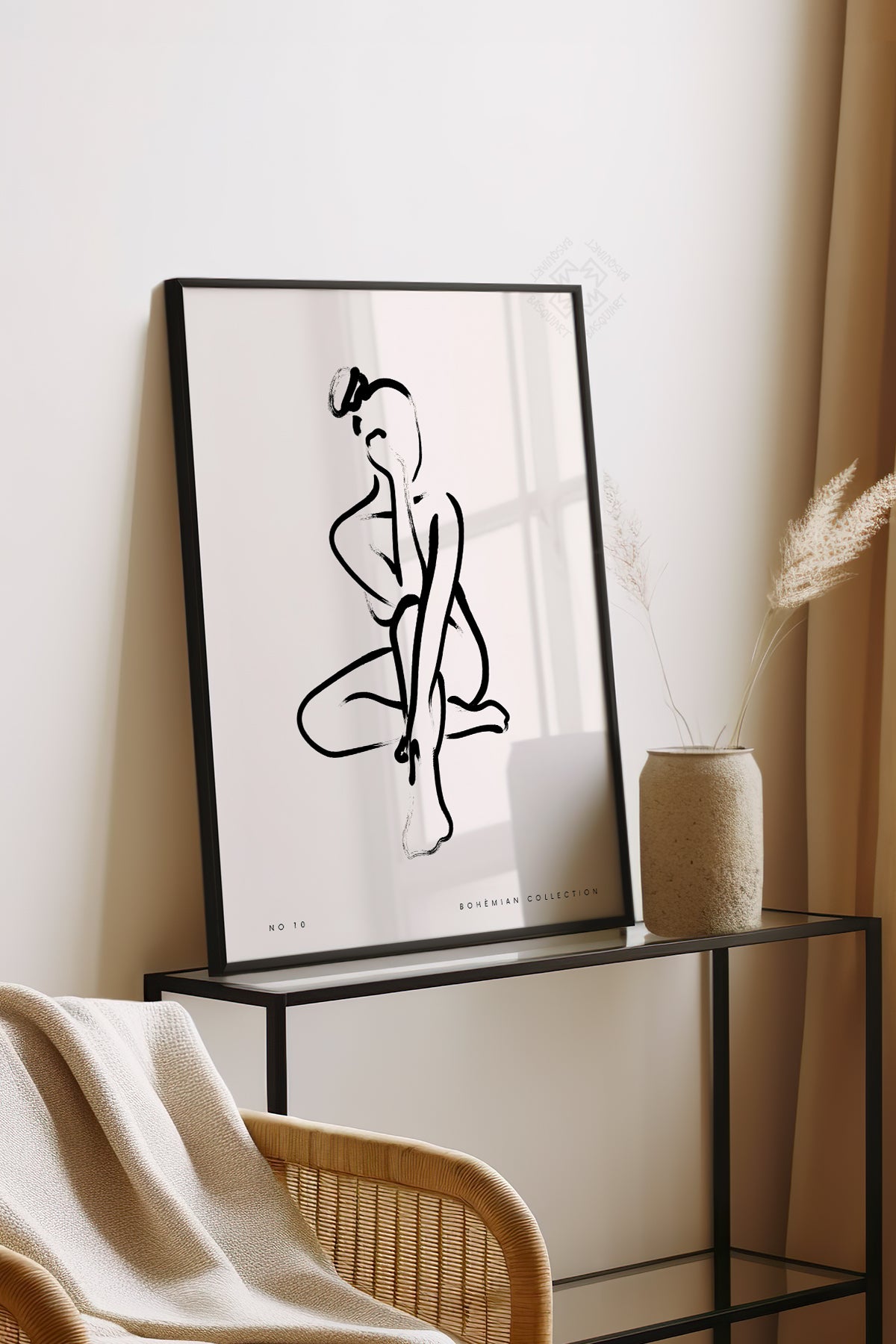 Bohemian Serisi Siyah Çerçeveli Poster, Tablo No:101
