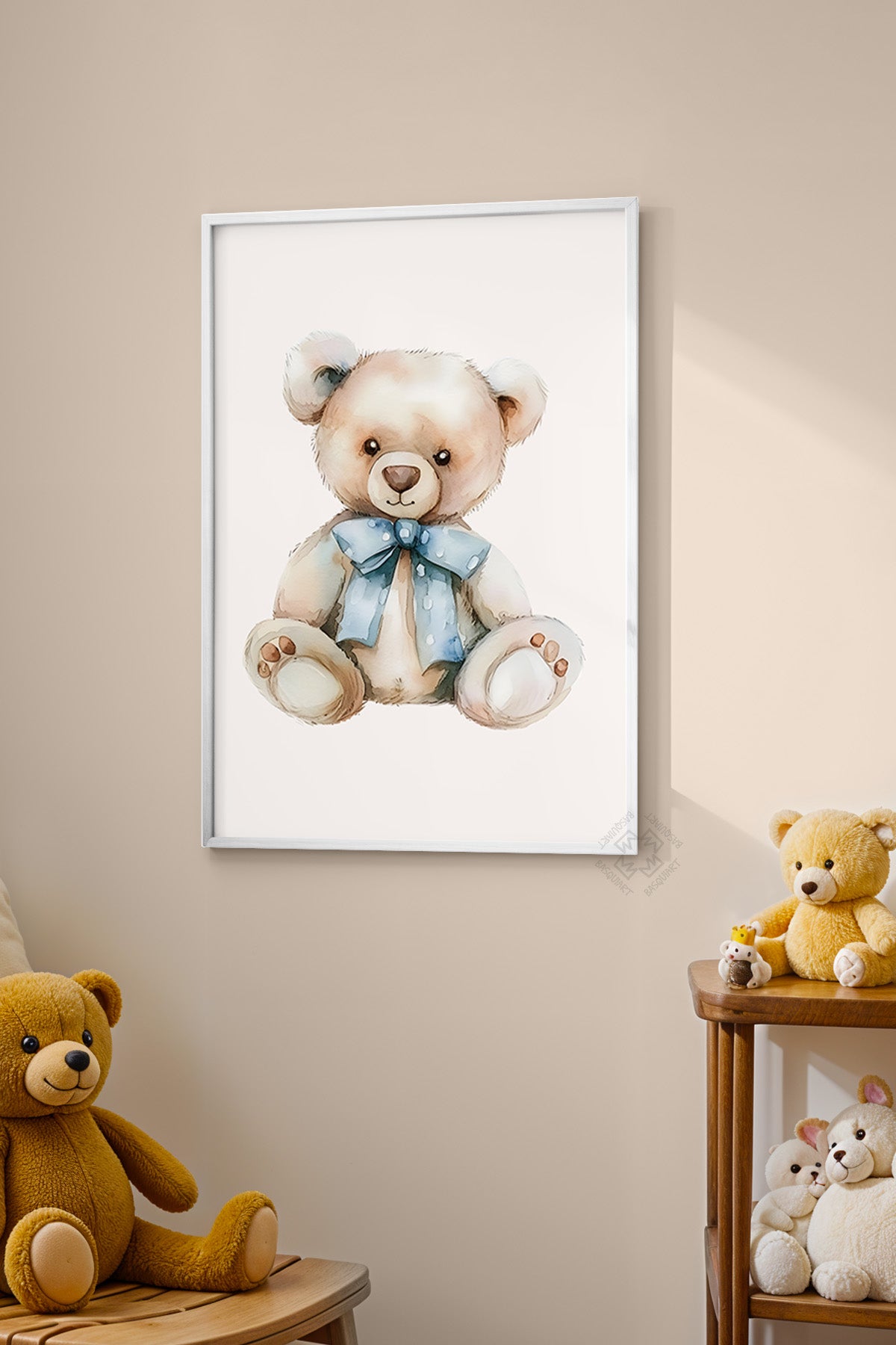 Çocuk Odası, Bebek Odası Beyaz Çerçeveli Poster, Tablo No:59