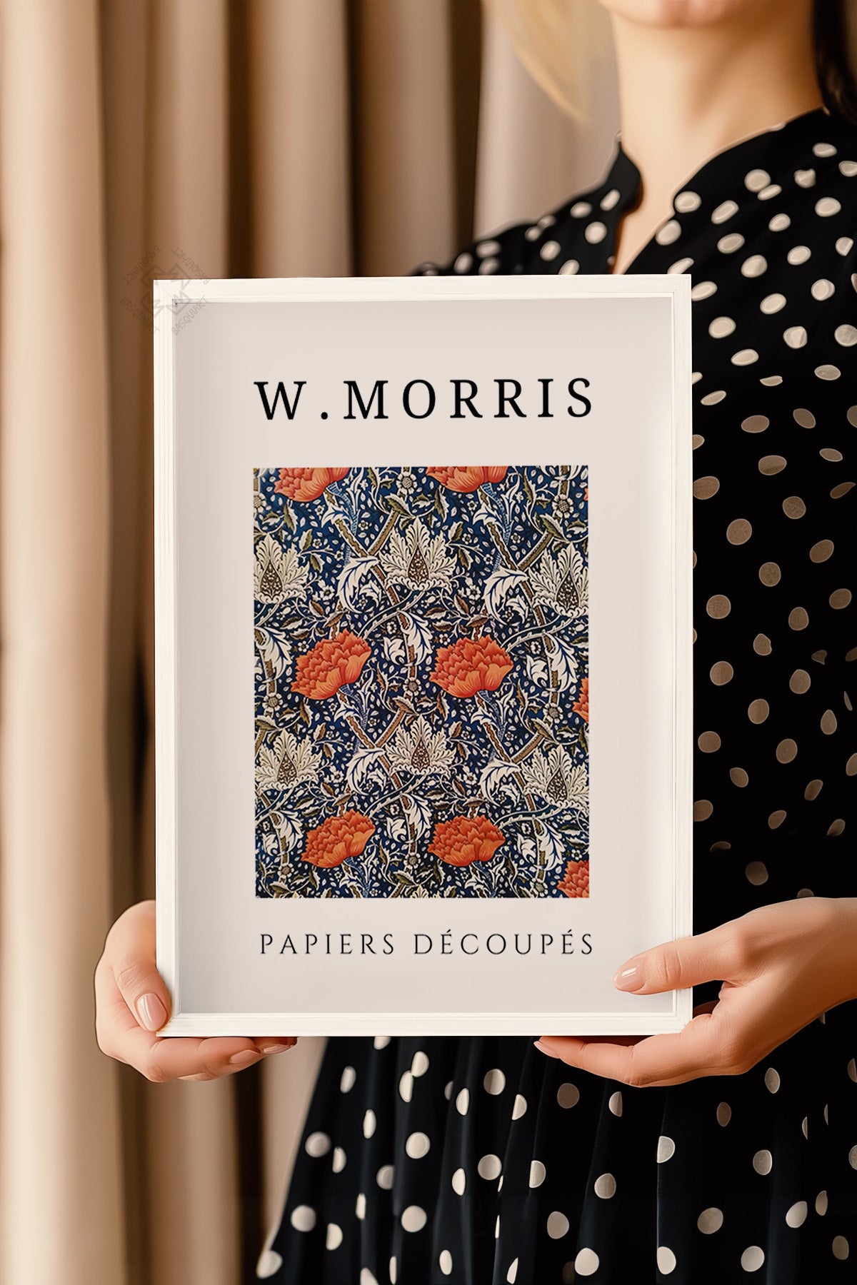 William Morris Serisi Beyaz Çerçeveli Poster, Tablo Duvar Dekoru No:8
