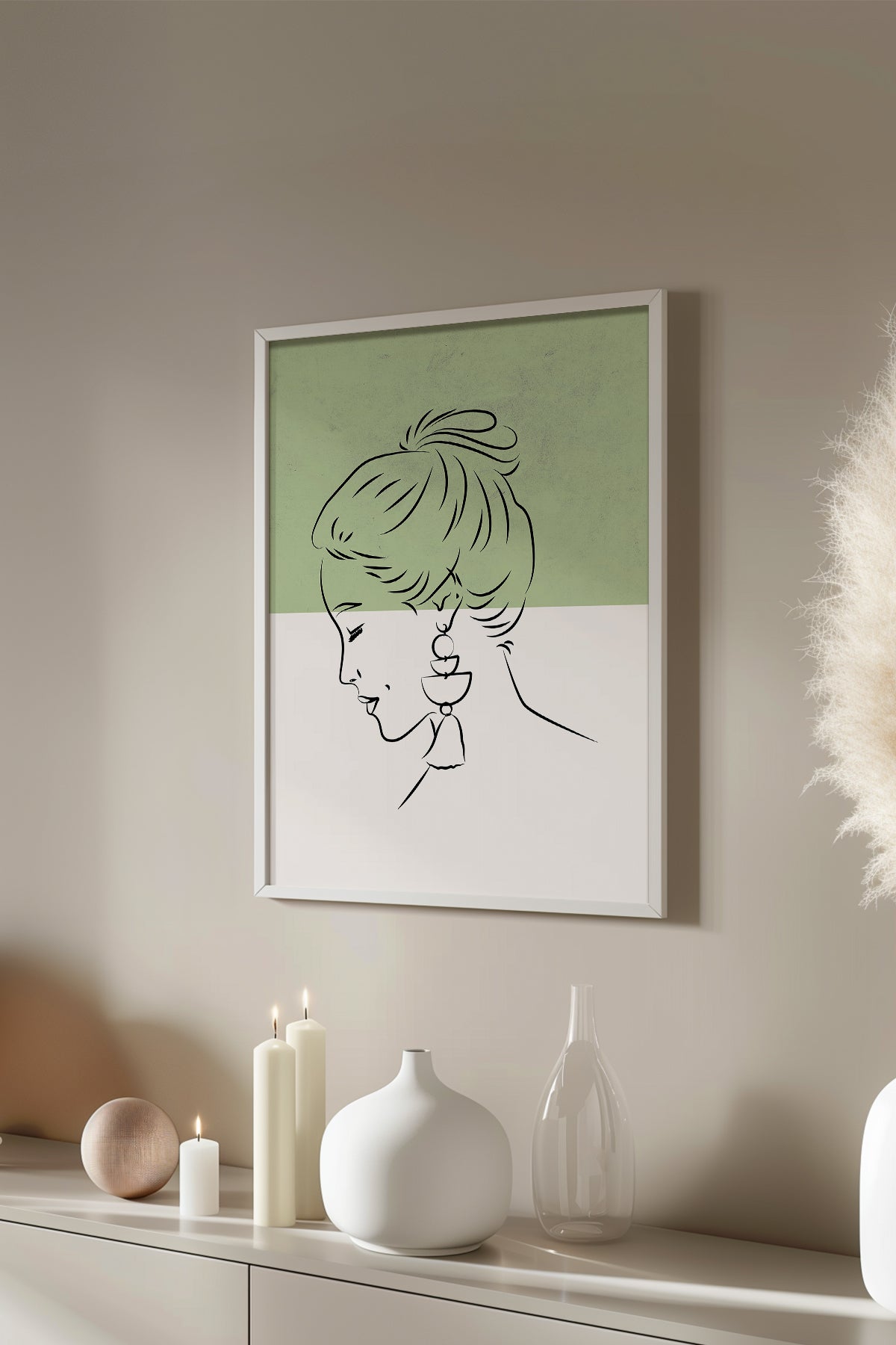 Bohemian Serisi Beyaz Çerçeveli Poster, Tablo No:52