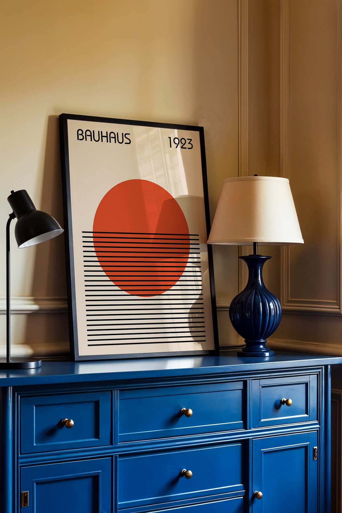 Bauhaus Serisi Siyah Çerçeveli Poster, Tablo No:27