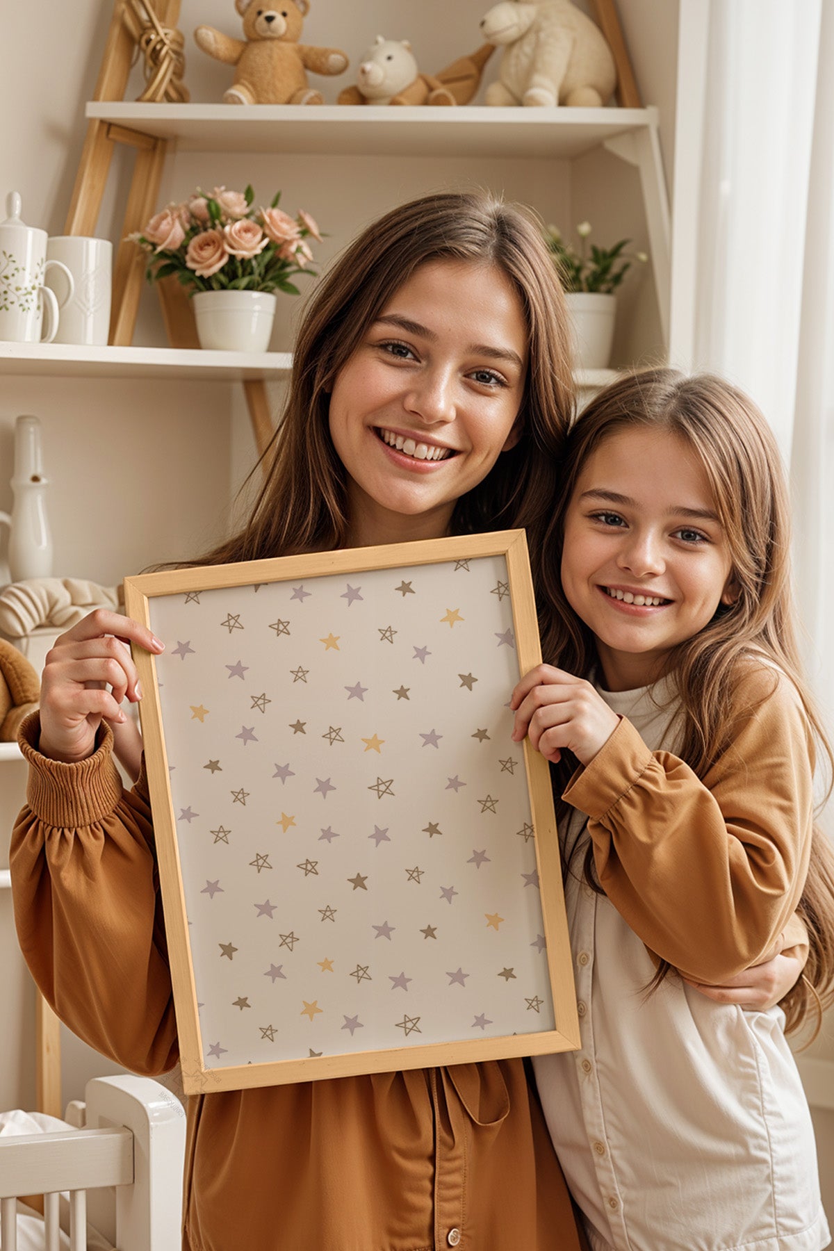 Çocuk Odası, Bebek Odası Ahşap Çerçeveli Poster, Tablo No:26