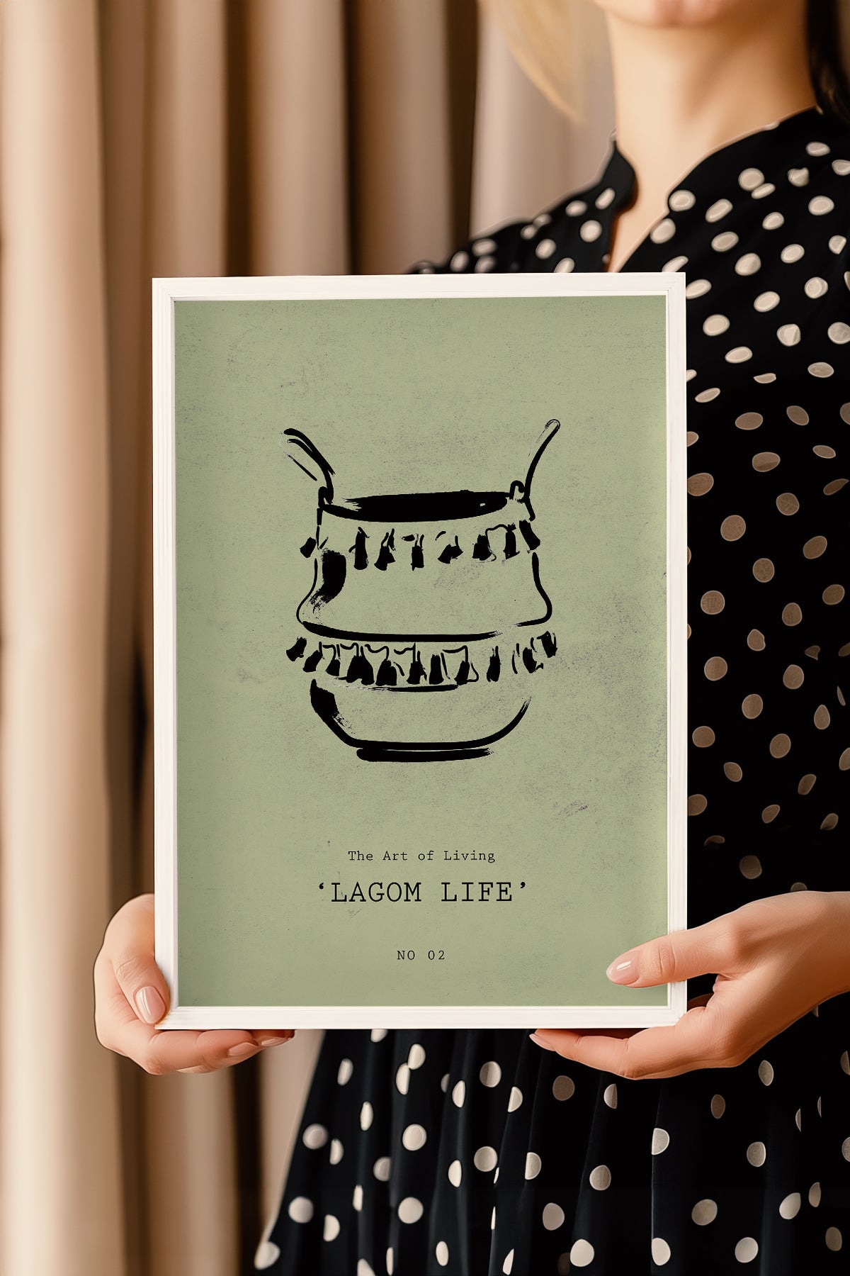 Bohemian Serisi Beyaz Çerçeveli Poster, Tablo No:65