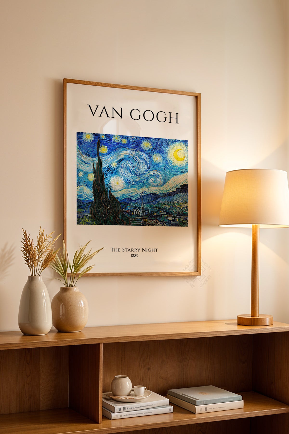 Vincent Van Gogh Serisi Ahşap Çerçeveli Poster, Tablo Duvar Dekoru No:5