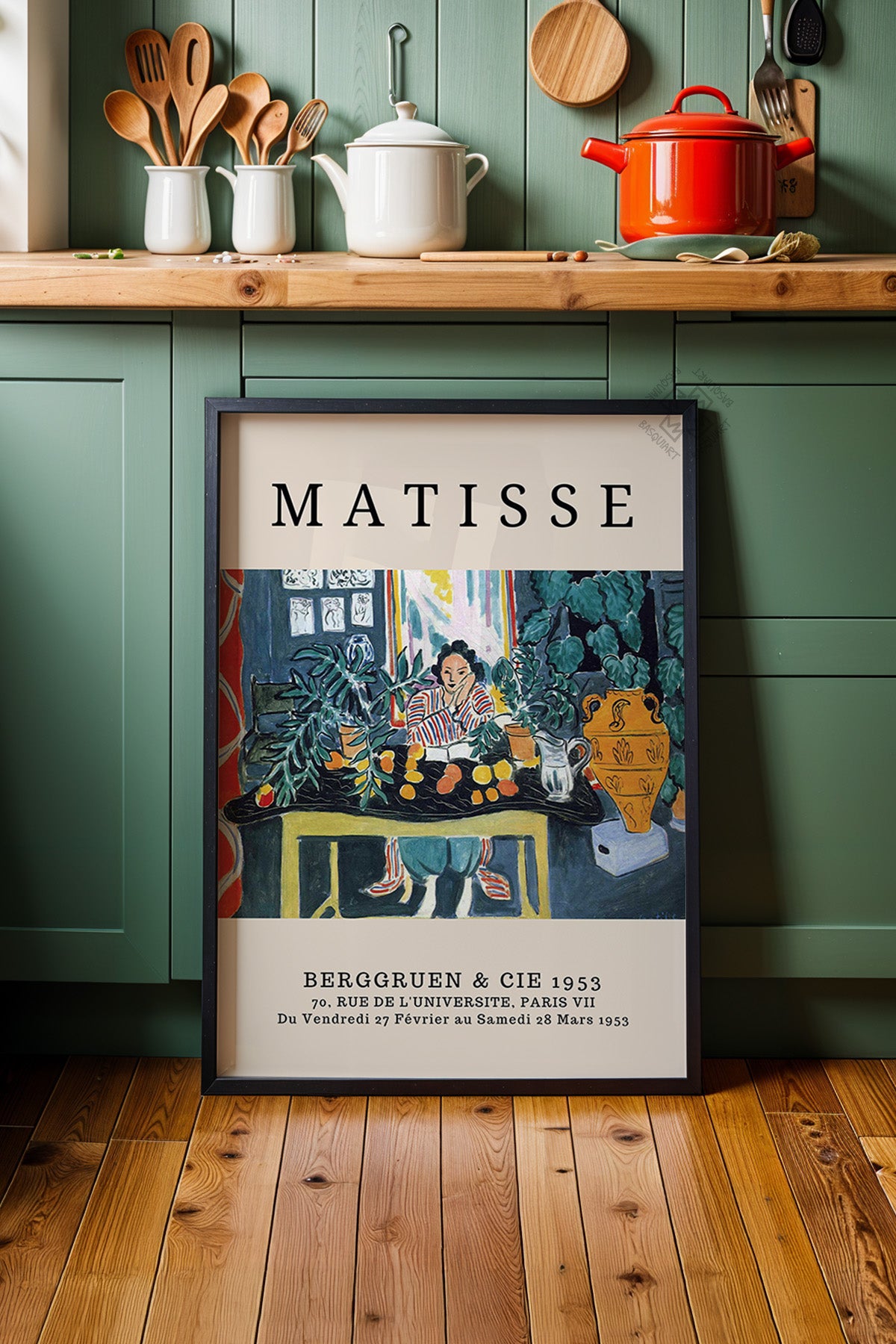 Henri Matisse Serisi Siyah Çerçeveli Poster, Tablo Duvar Dekoru No:1