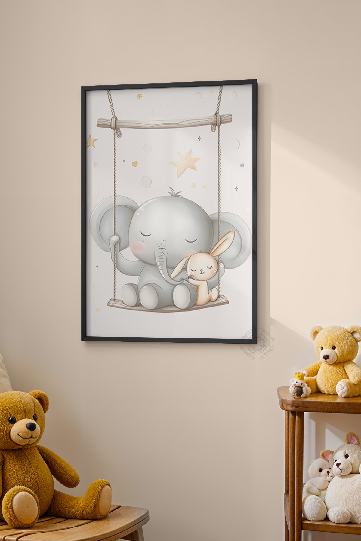 Çocuk Odası, Bebek Odası Siyah Çerçeveli Poster, Tablo No:73