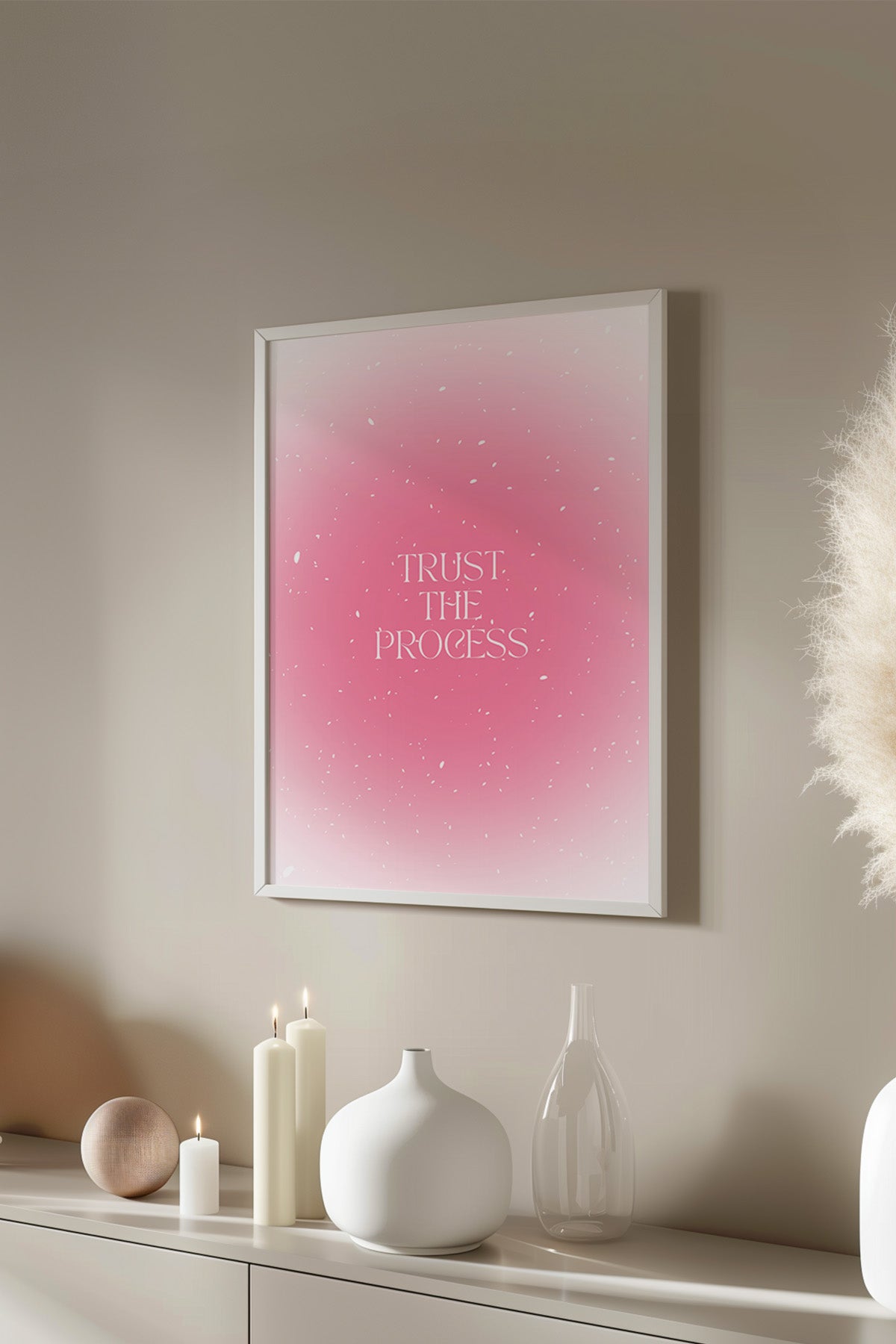 Aura Serisi Beyaz Çerçeveli Poster, Tablo No:104