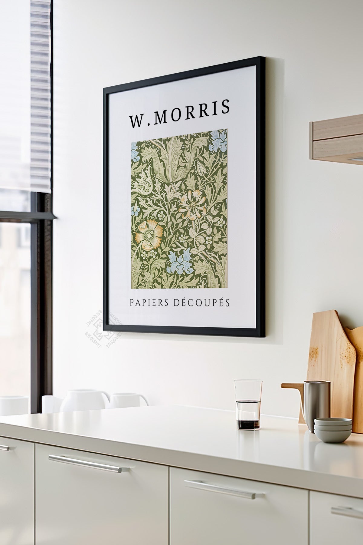 William Morris Serisi Siyah Çerçeveli Poster, Tablo Duvar Dekoru No:11
