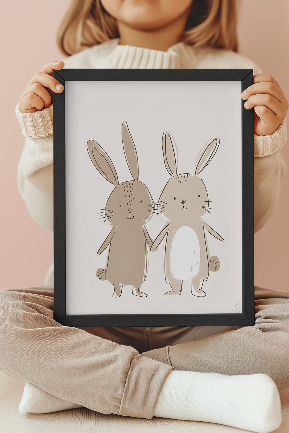 Çocuk Odası, Bebek Odası Siyah Çerçeveli Poster, Tablo No:82