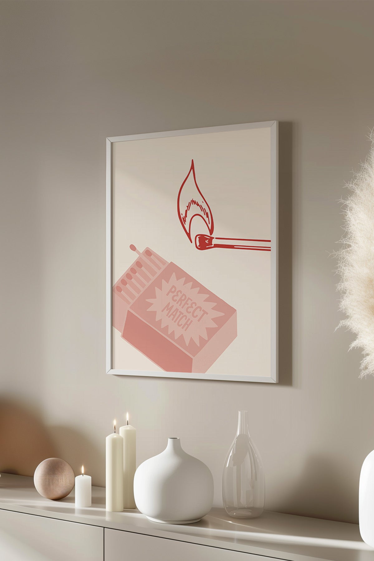 Lucky You Serisi Beyaz Çerçeveli Poster, Tablo Duvar Dekoru No:63
