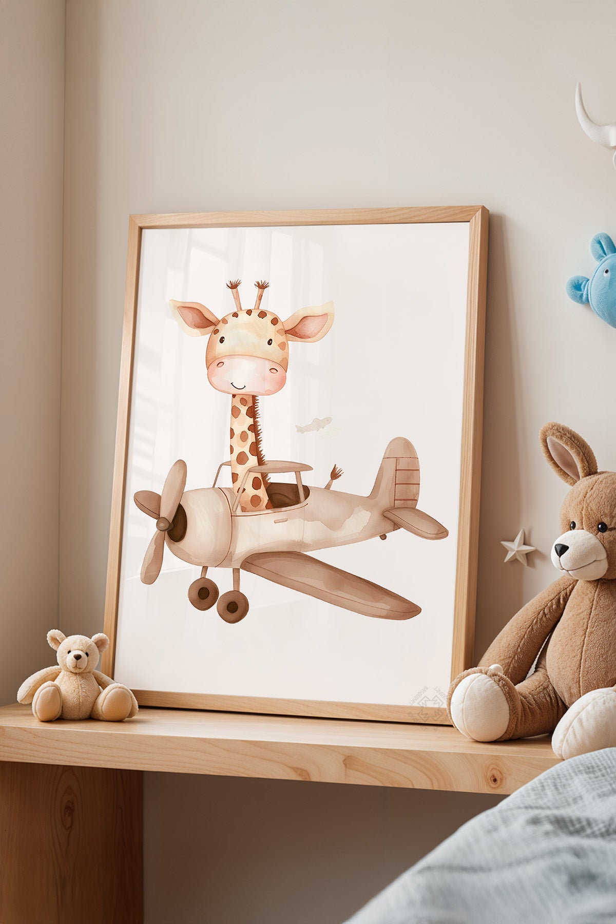 Çocuk Odası, Bebek Odası Ahşap Çerçeveli Poster, Tablo No:47