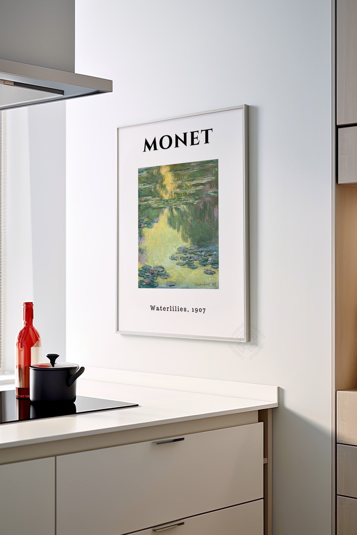 Claude Monet Serisi Beyaz Çerçeveli Poster, Tablo Duvar Dekoru No:12