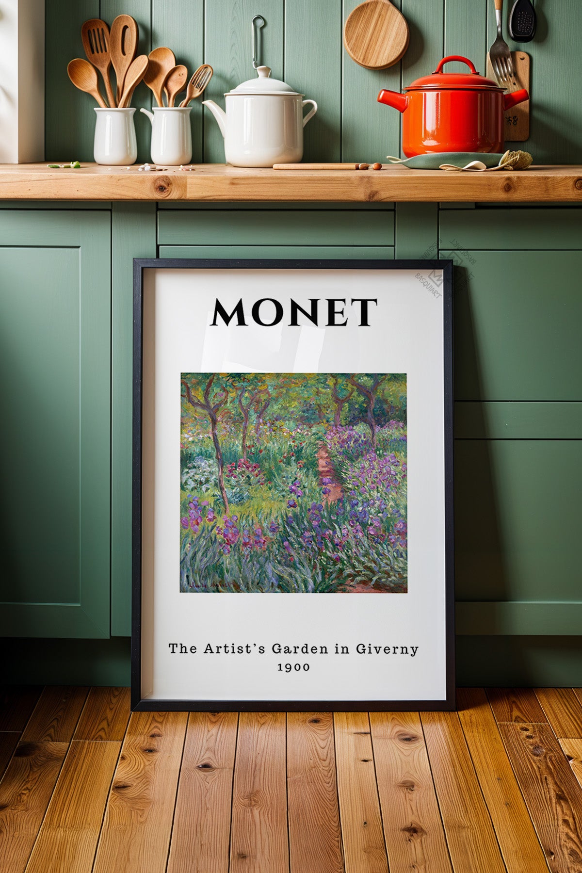 Claude Monet Serisi Siyah Çerçeveli Poster, Tablo Duvar Dekoru No:21