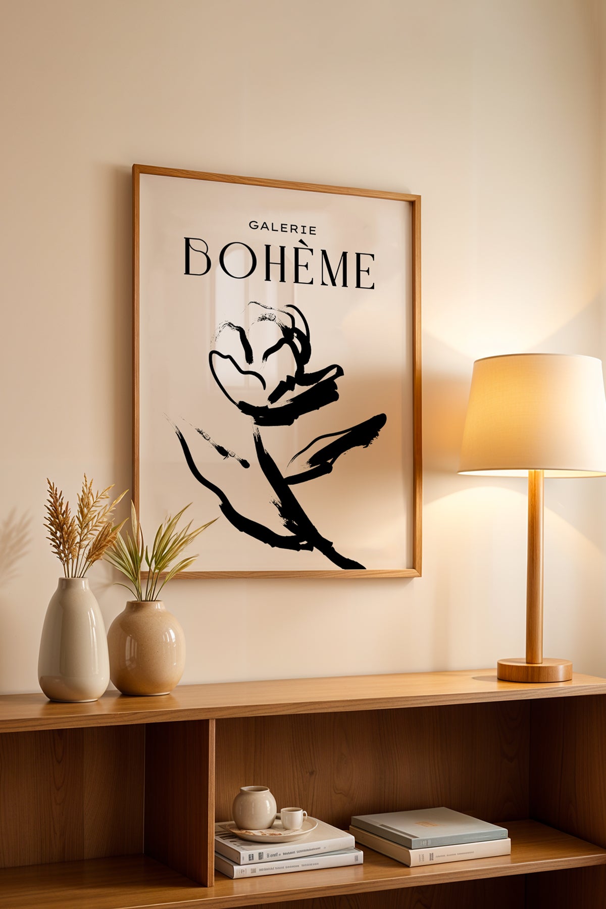 Bohemian Serisi Ahşap Çerçeveli Poster, Tablo No:127